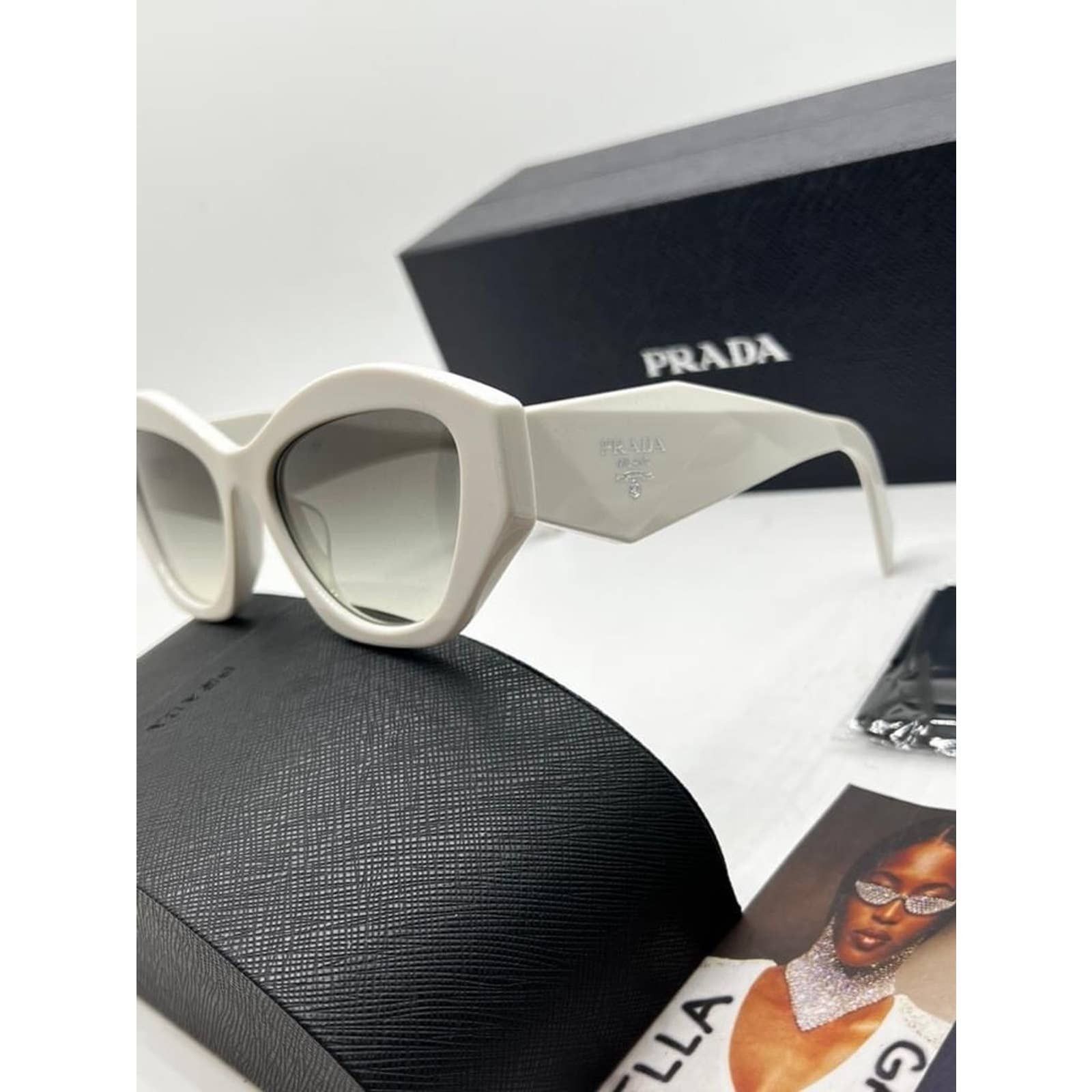 Prada NEW Prada PR07YS White Cat Eye Sunglasses Grailed