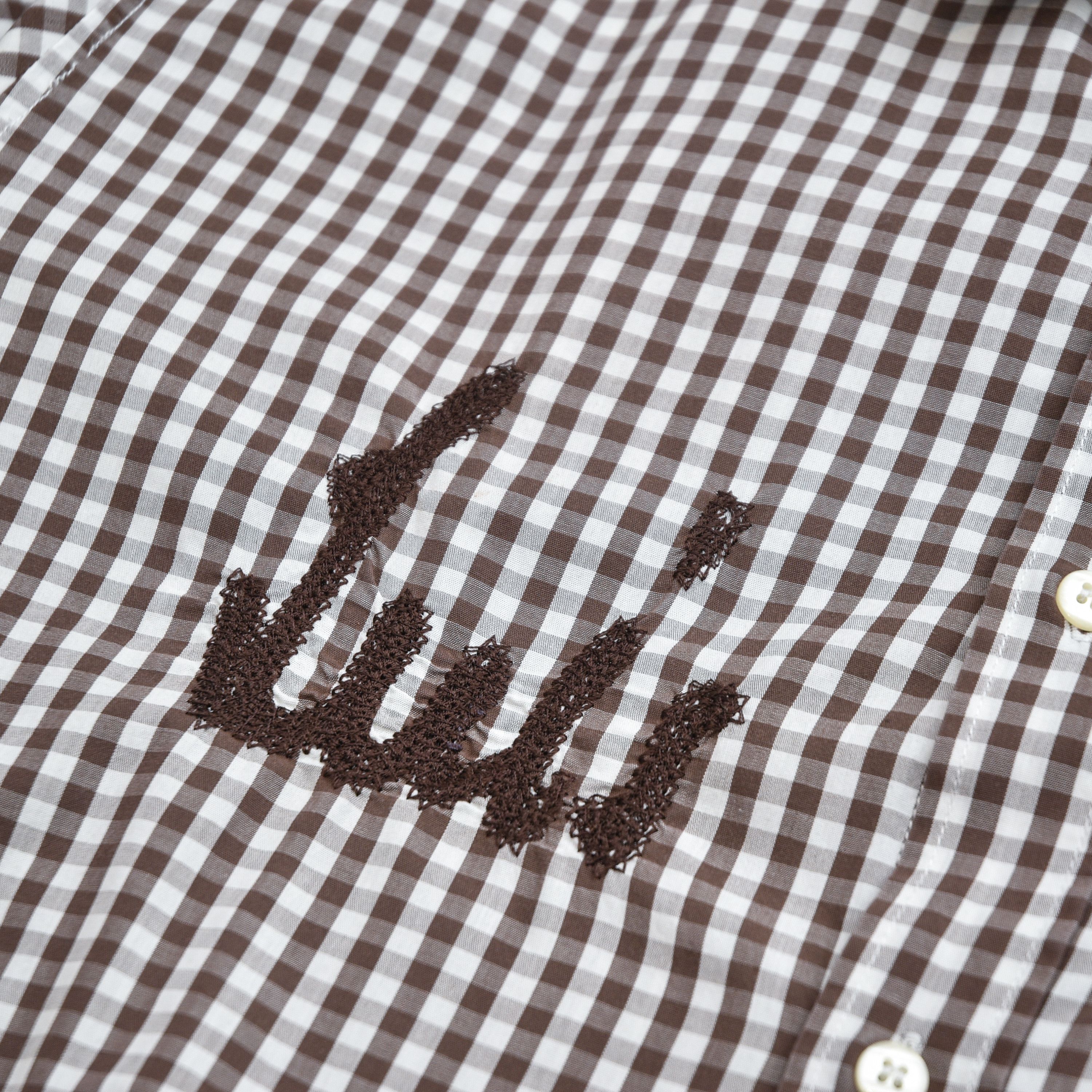 Man Made In Australia Luis Trenker Gingham Check Shirt Script Embroidery Logo Size US XL / EU 56 / 4 - 7 Thumbnail
