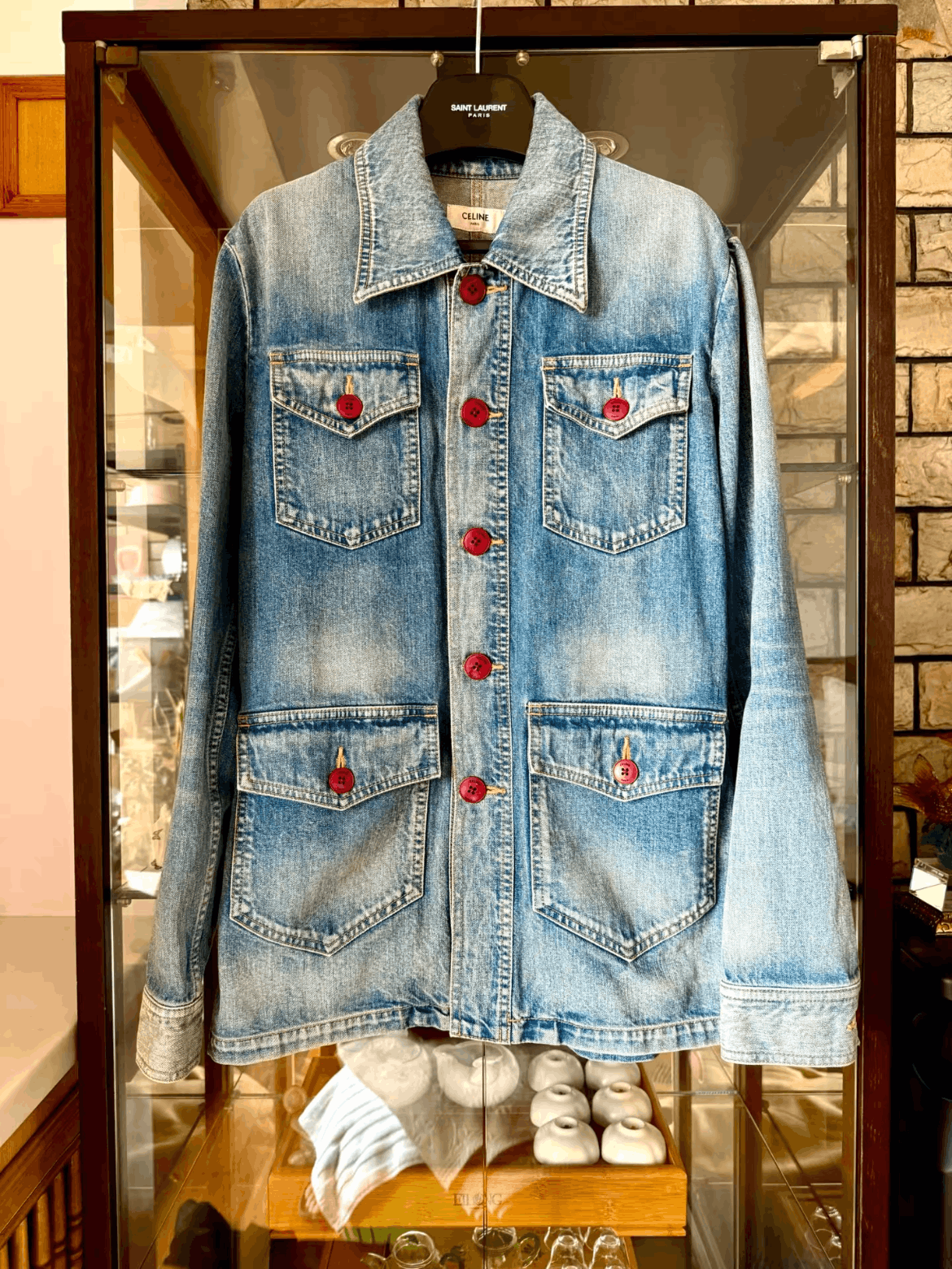 CELINE デニムジャケット 楽天市場】CELINE セリーヌ Wash Denim Trucker Jacket