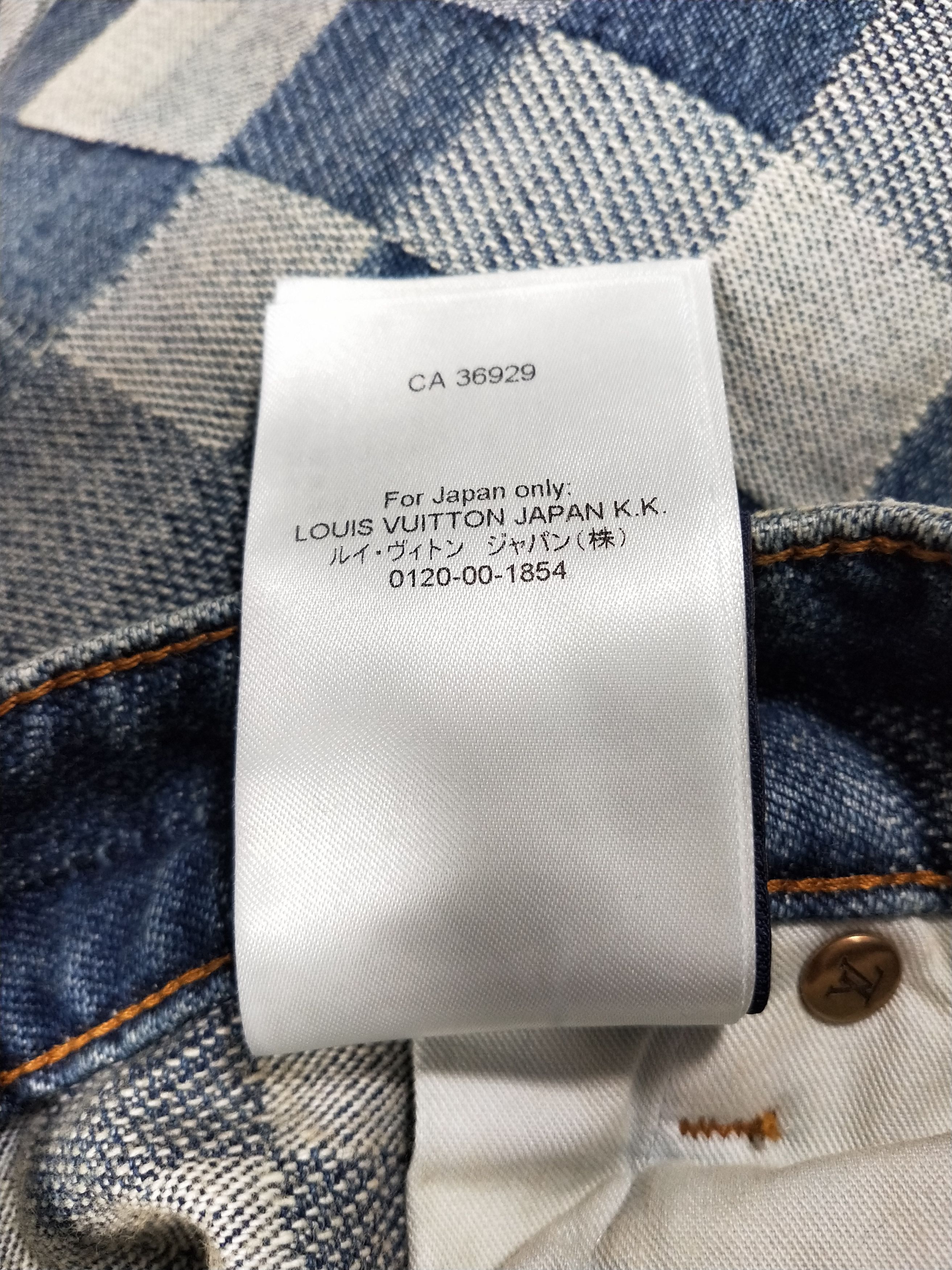 Louis Vuitton Damier Print Skate Denim Jeans Size US 38 / EU 54 - 12 Thumbnail