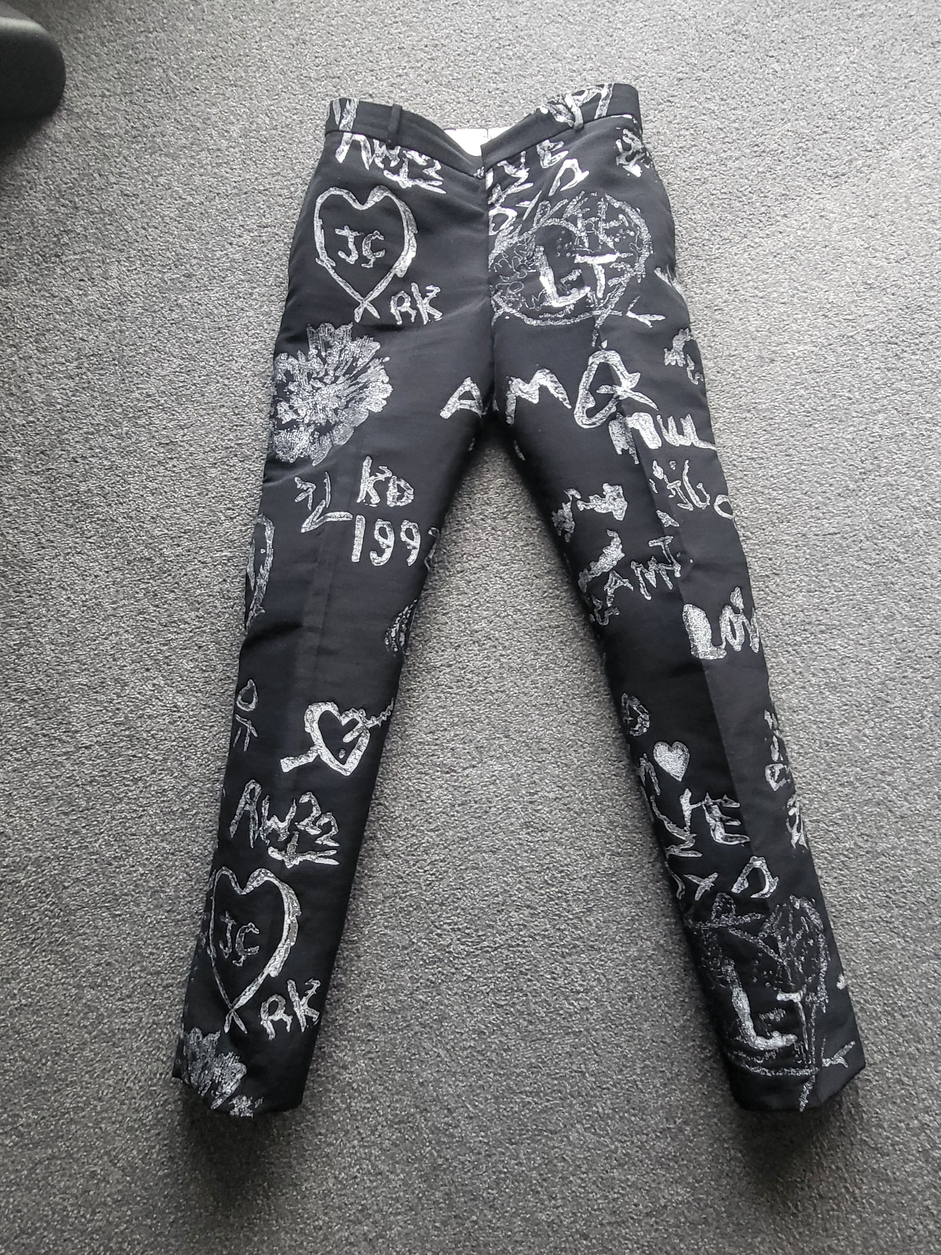 Alexander McQueen Alexander McQueen Mens Graffiti Pants Size US 32 / EU 48 - 2 Thumbnail