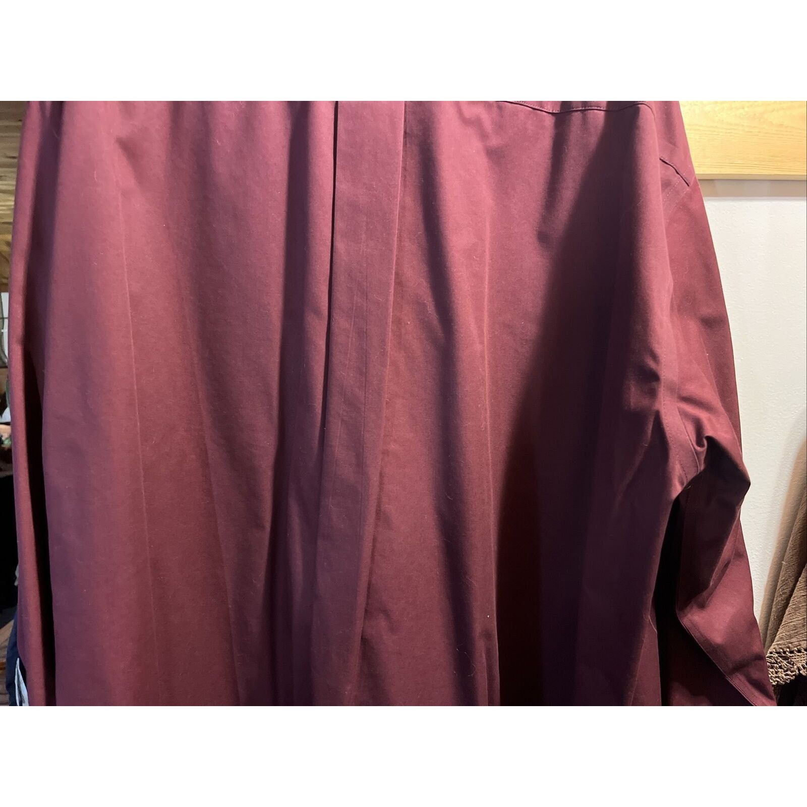 Enro ENRO Men's L Maroon LS Button Up Cotton Non-Iron Twill Shirt Size US L / EU 52-54 / 3 - 15 Thumbnail