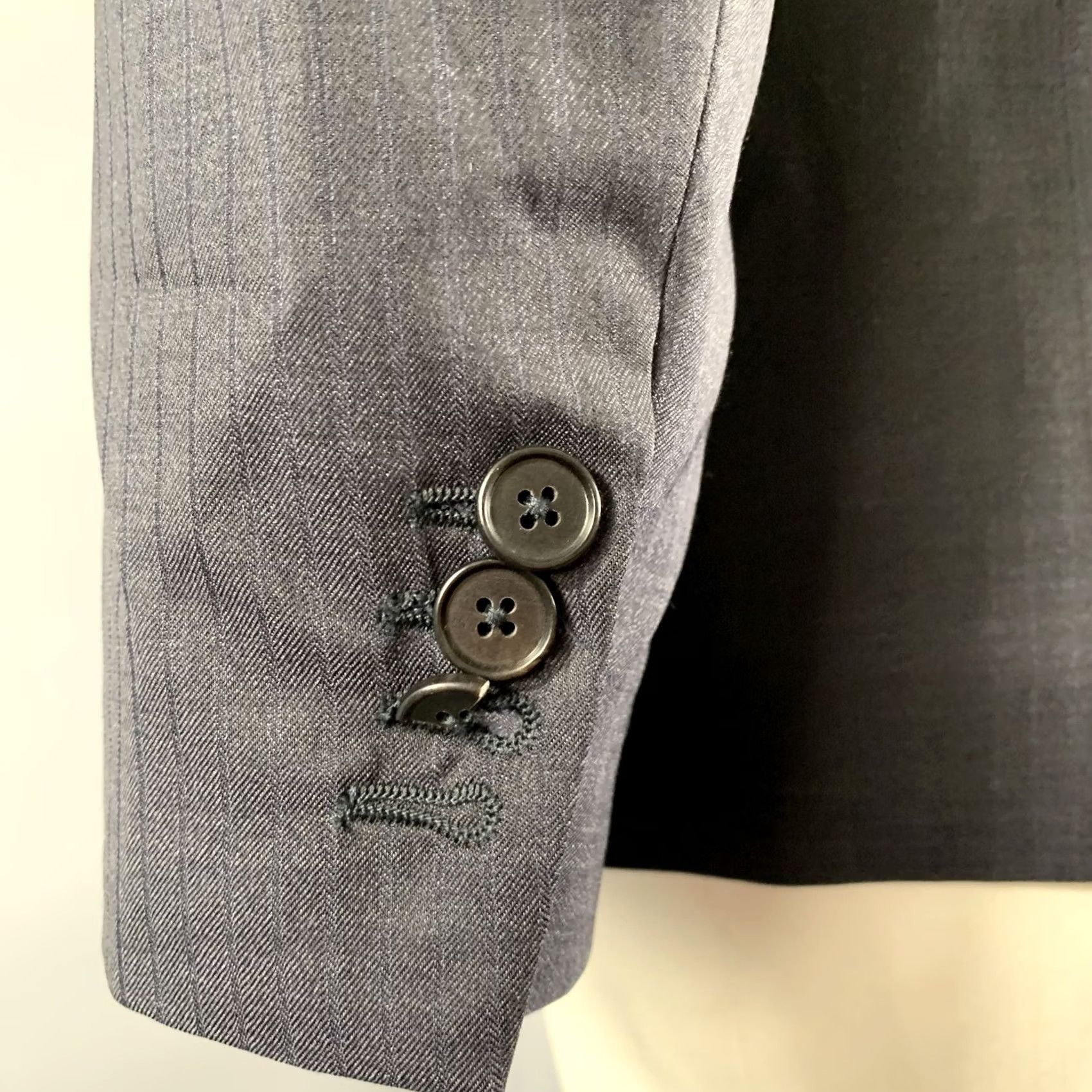 Maison Margiela MAISON MARGIELA Sport Coat 42 Notch Lapel Pinstripe Wool Grey Charcoal Men Adult Italy Size US XS / EU 42 / 0 - 5 Thumbnail
