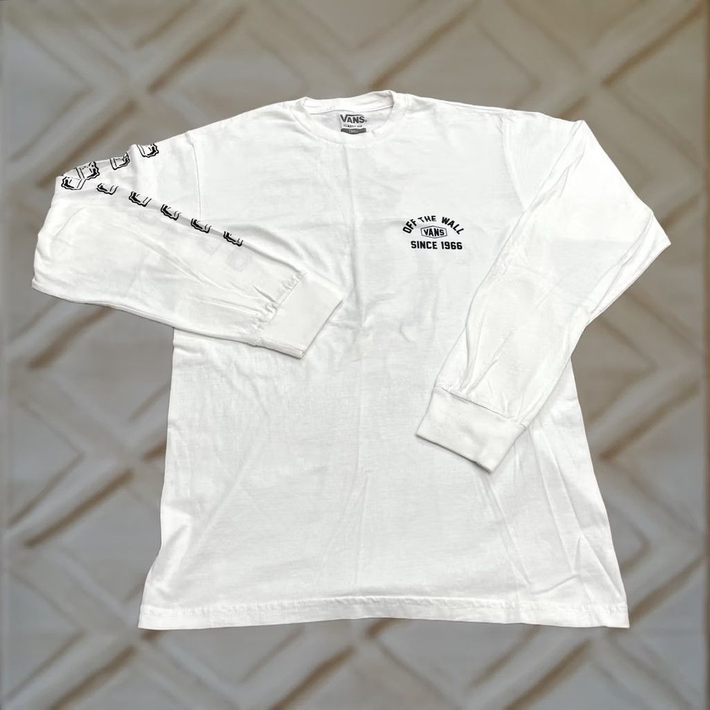 Vans VANS Classic Fit Graphic T-Shirt Mens Small White Long Sleeve Cotton Crew Tee Size US S / EU 44-46 / 1 - 1 Thumbnail