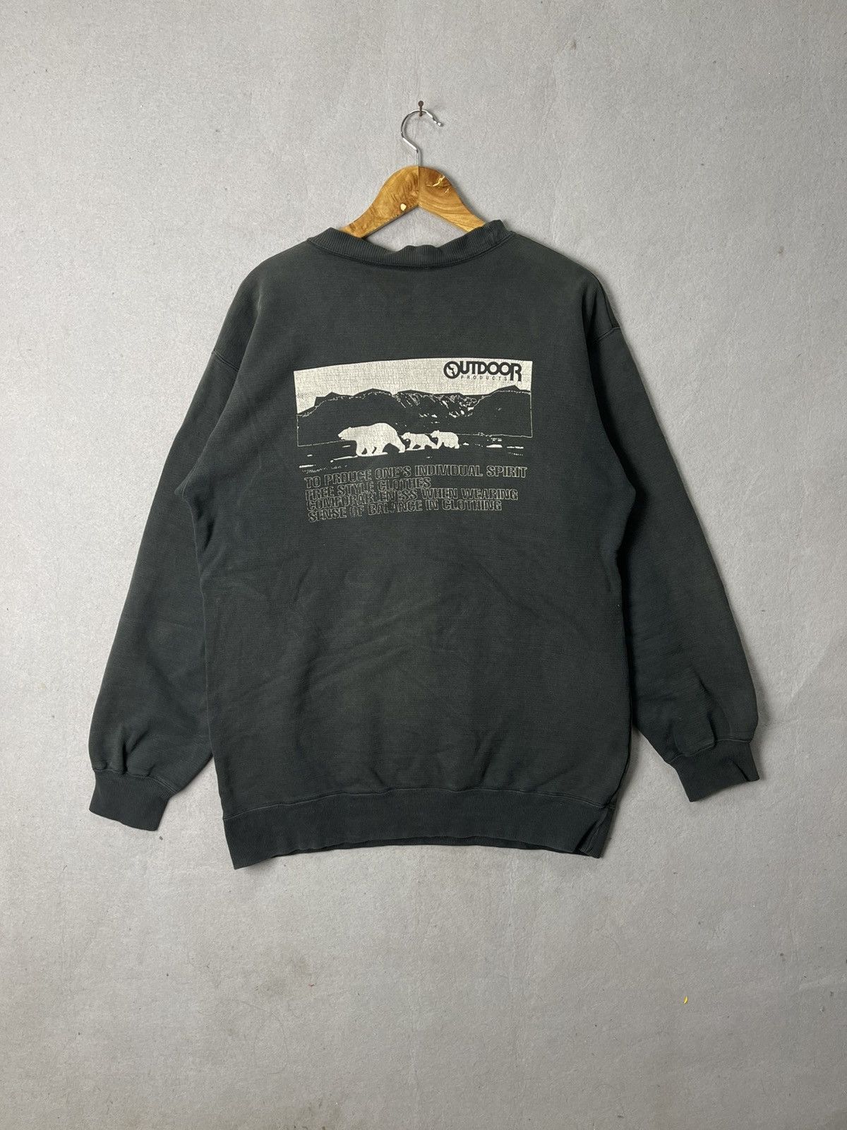 Outdoor Research 2000s Outdoor Products Bear Graphic Crewneck Size US L / EU 52-54 / 3 - 1 Thumbnail