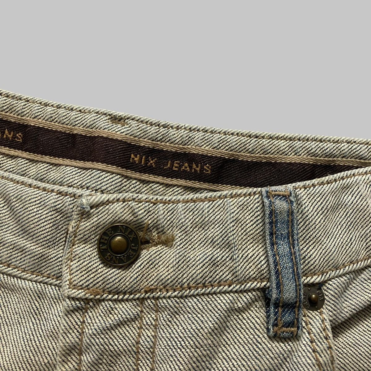 Japanese Brand × Vintage NIX Two Tone Unique Jeans Size US 30 / EU 46 - 7 Thumbnail