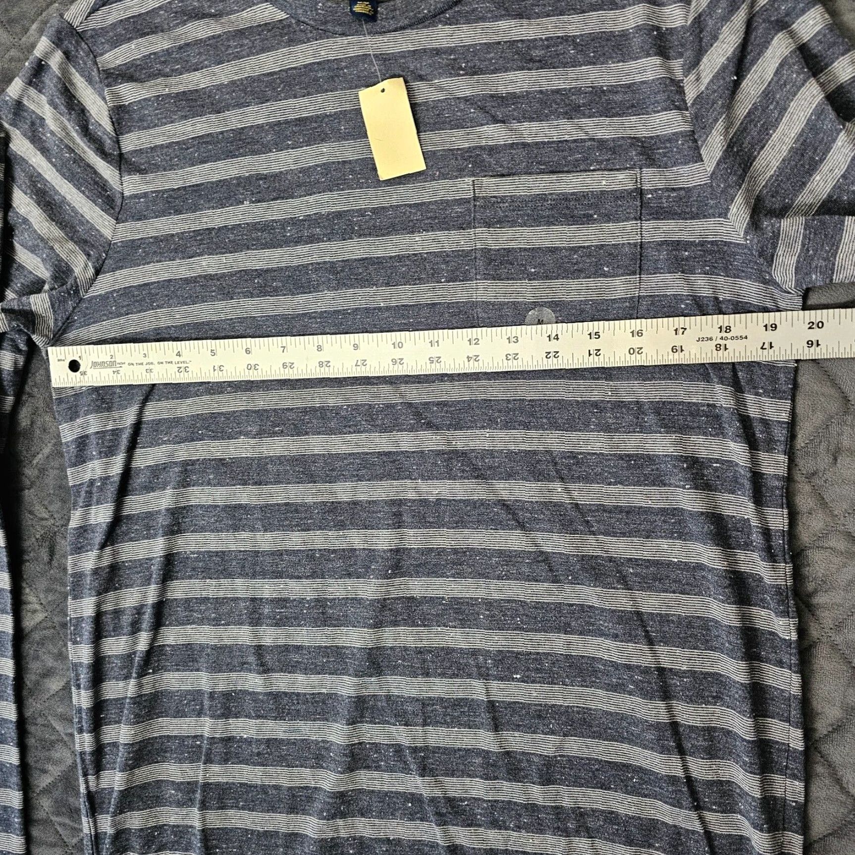 Prince VINTAGE Prince & Fox Shirt Blue Stripe Long Sleeve Crew Neck Cotton Pocket Men Medium Adults Blue Stripe All Seasons 90s? Size US M / EU 48-50 / 2 - 6 Thumbnail