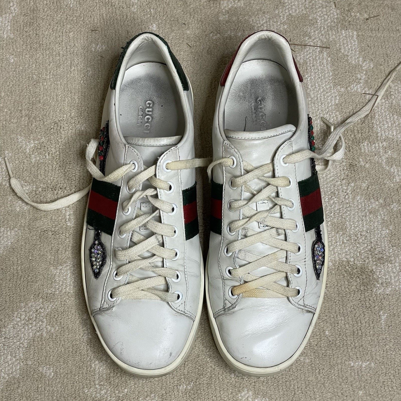 Gucci Gucci Ace Sneakers Low-Top Trainers shoes leather Arrow Size US 10 / IT 40 - 5 Thumbnail