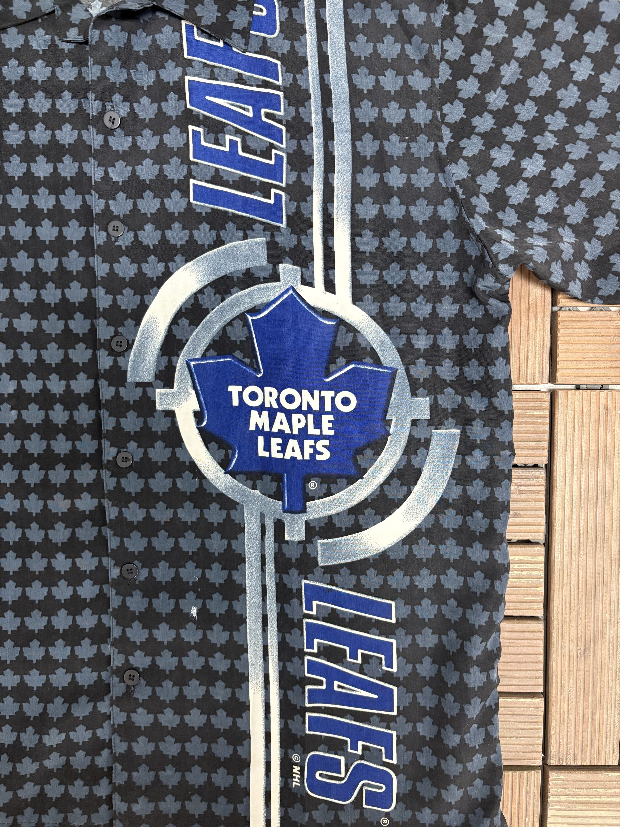 Vintage Toronto Maple Leafs Vintage Black Collared T-Shirt Tee Size US L / EU 52-54 / 3 - 2 Thumbnail