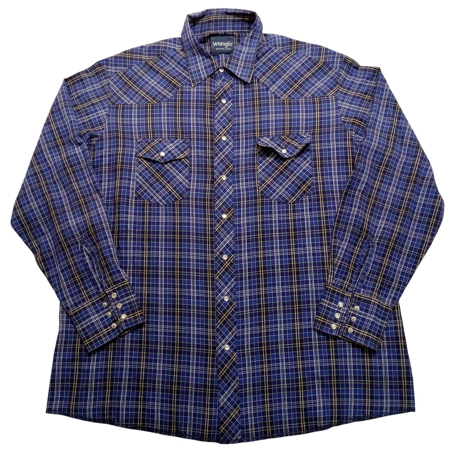 Wrangler Vintage Wrangler Shirt 2XL Men Pearl Snap Westernwear Plaid Size US XXL / EU 58 / 5 - 1 Thumbnail