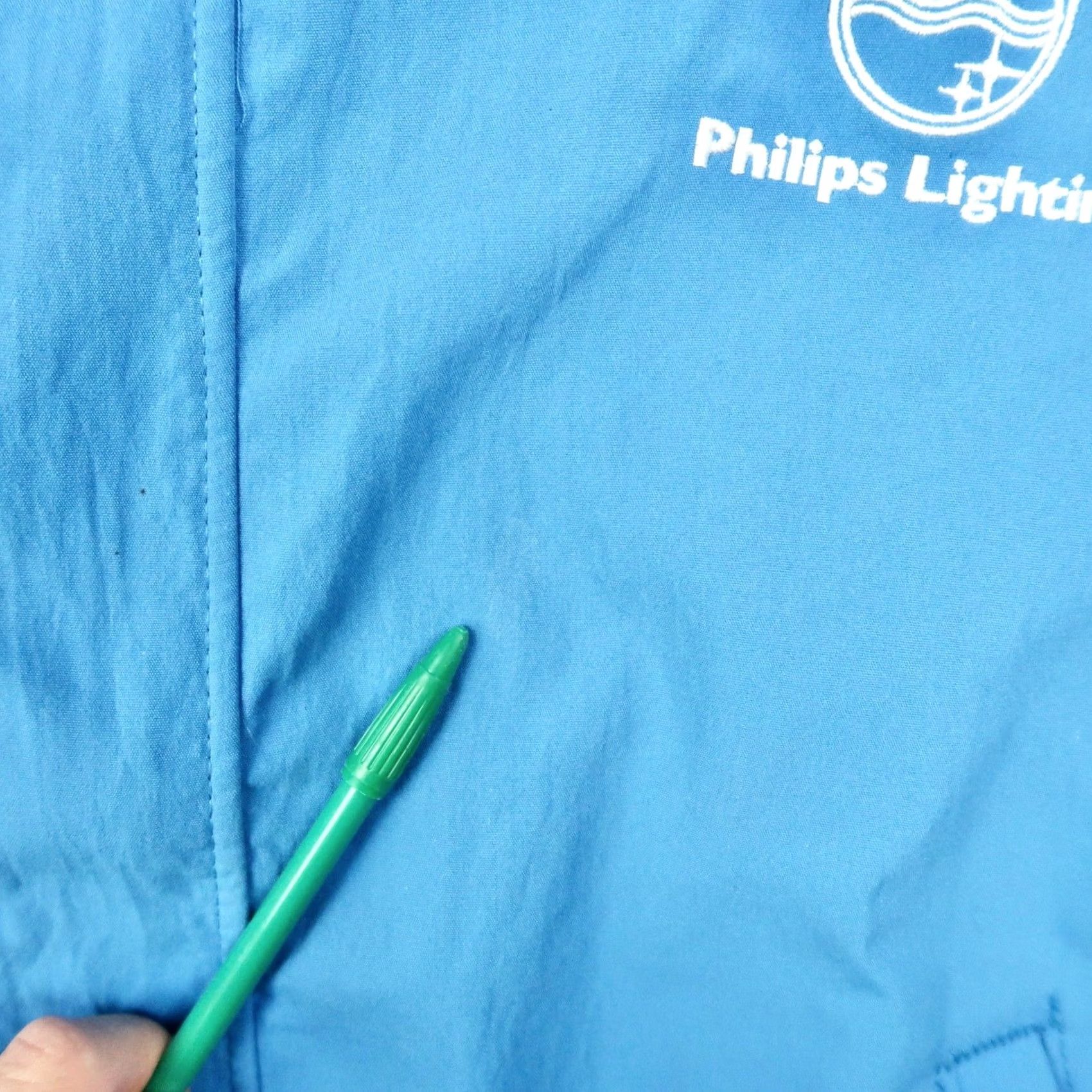 Vintage VINTAGE Philips Lighting Windbreaker Jacket Mens Large Blue USA Made Size US L / EU 52-54 / 3 - 5 Thumbnail