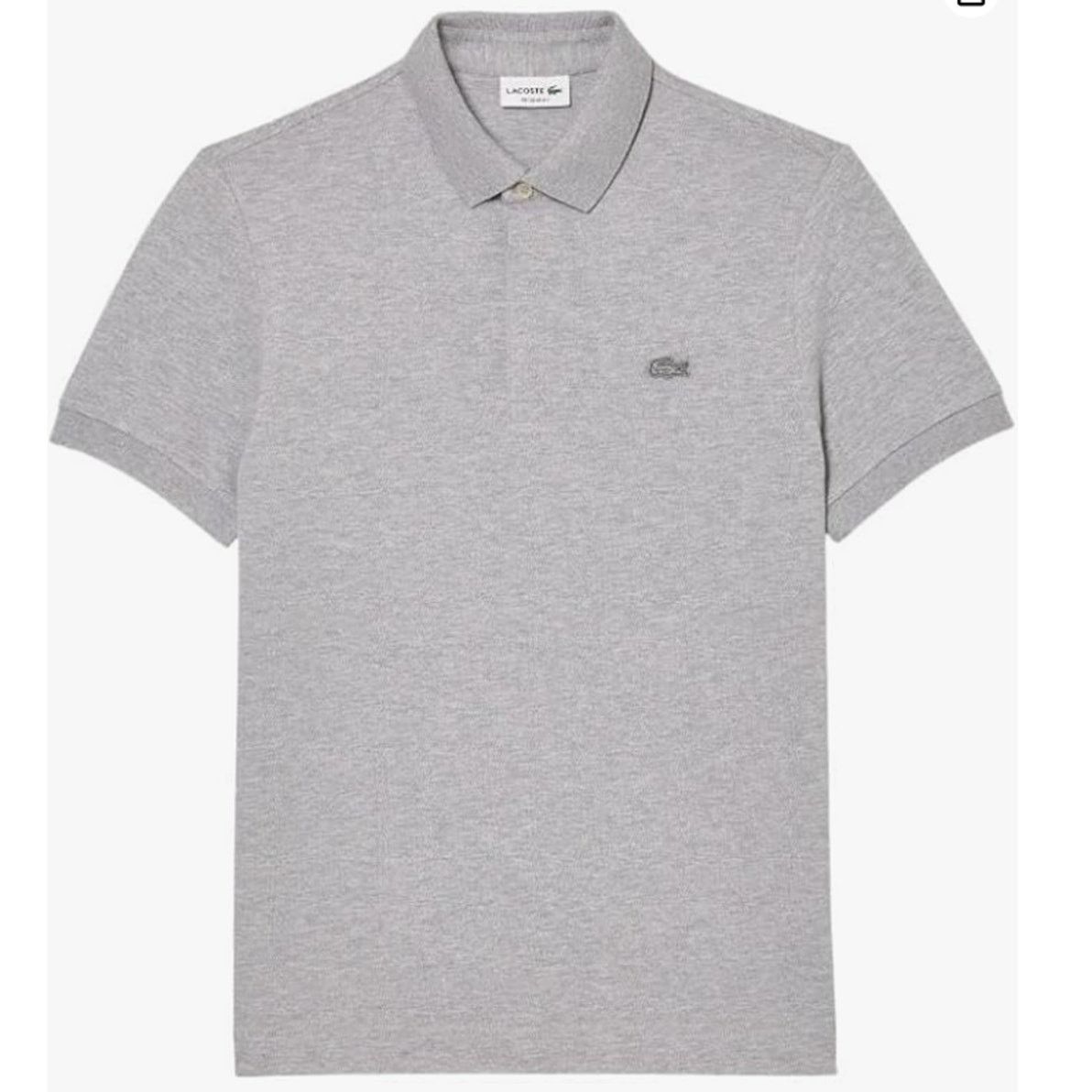 Lacoste Lacoste Men's Short Sleeve Paris Polo Silver Heathered 4XL Size US XXL / EU 58 / 5 - 1 Thumbnail