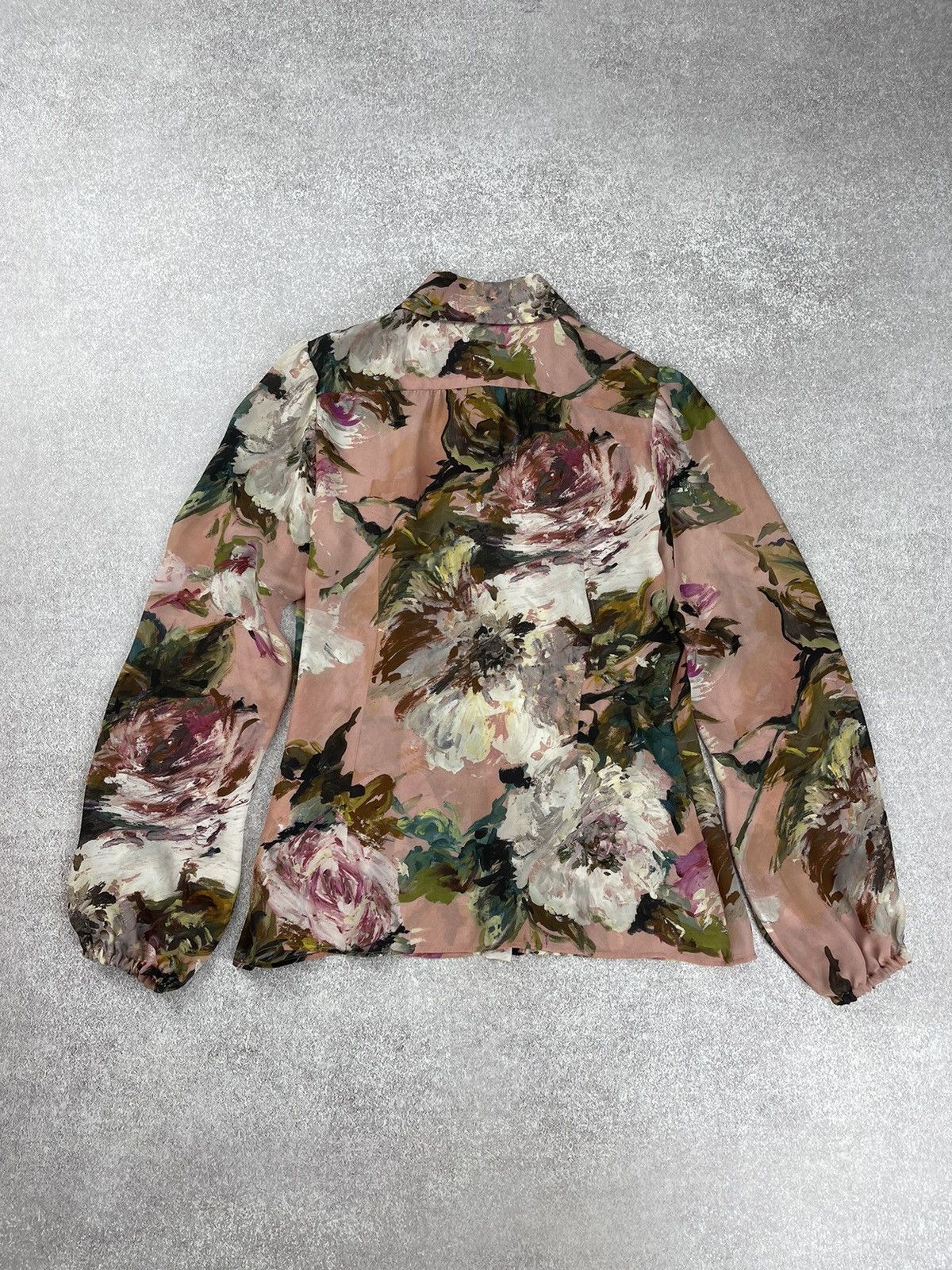 Dolce & Gabbana Dolce & Gabbana Floral Print Silk Blouse Shirt Size S / US 4 / IT 40 - 9 Thumbnail