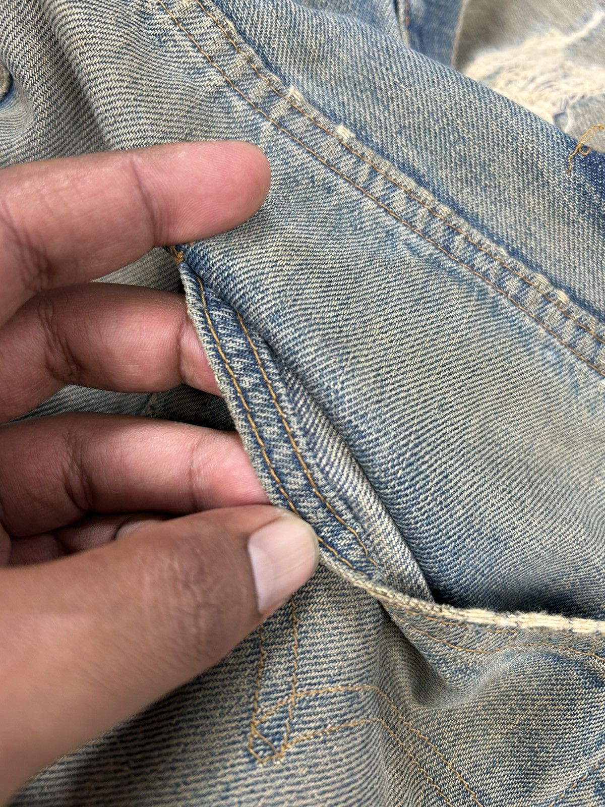 Levi's Vintage Clothing Vintage Levi’s 501 Red Line Distressed Denim Jeans S0112 Size US 34 / EU 50 - 9 Thumbnail