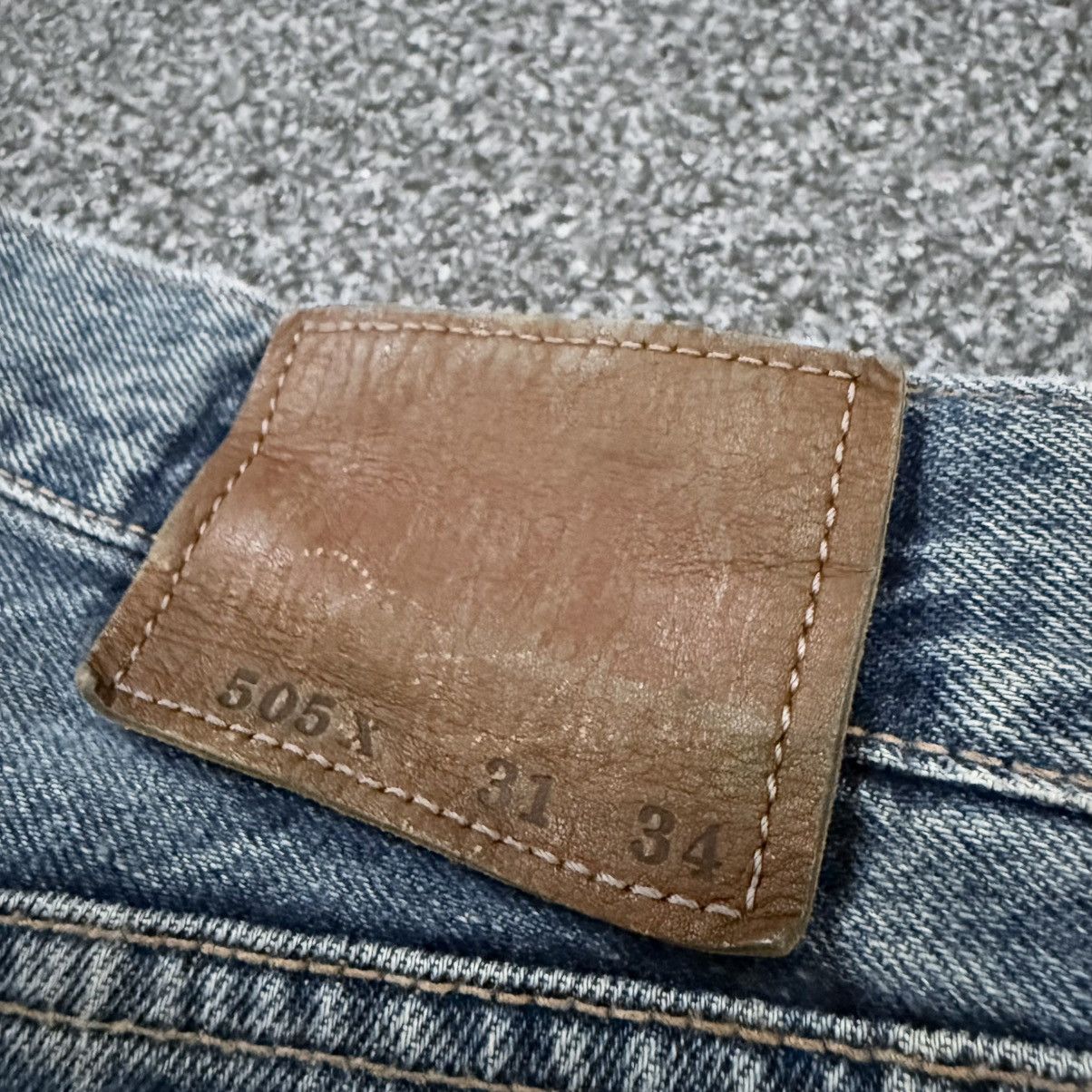 Kapital Vintage 90s Japanese Edwin 505x Destroyed Dirty Wash Denim Size US 31 - 7 Thumbnail