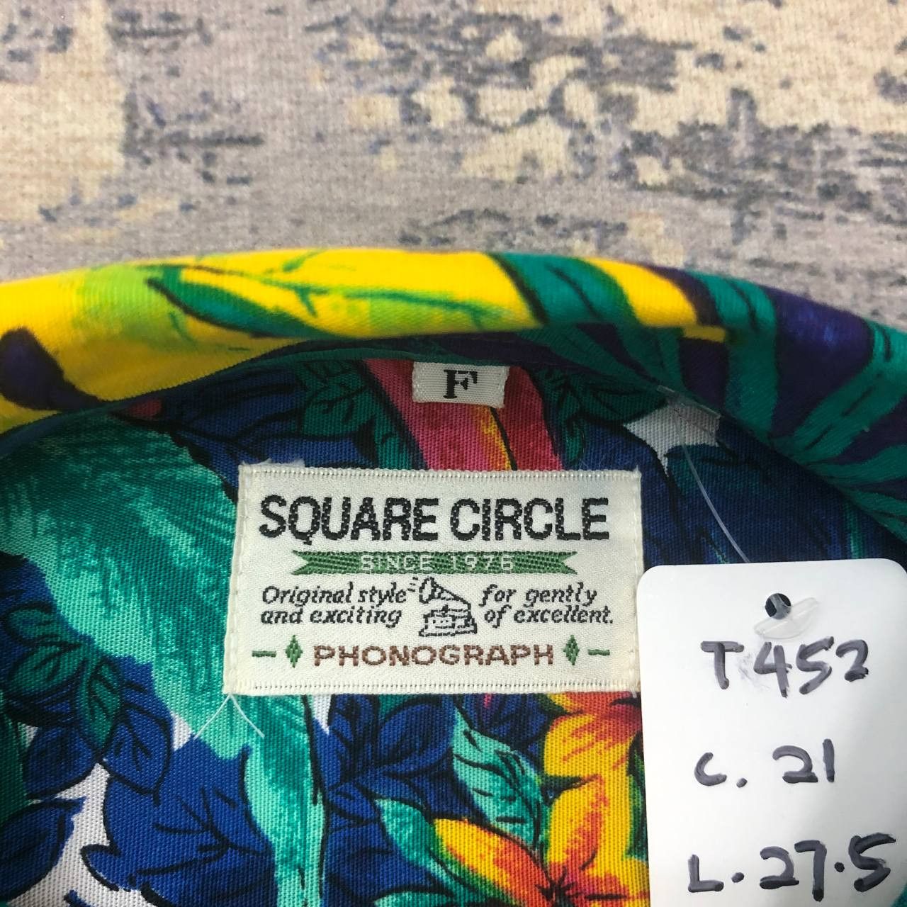 Arts & Science × Vintage T452 SQUARE CIRCLE x PHONOGRAPH TROPICAL MOTIF SHIRTS Size US M / EU 48-50 / 2 - 5 Thumbnail