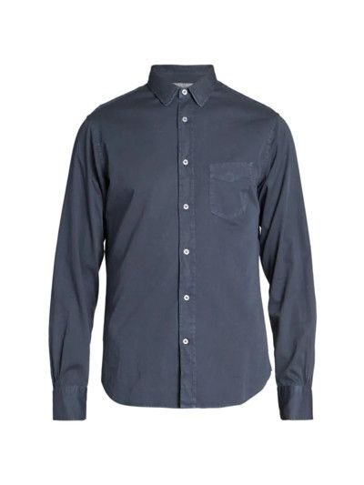 Officine Generale o1mle1025 Lipp Pigment Dye Cotton Twill Shirt in Denim Blue Size US S / EU 44-46 / 1 - 1 Preview