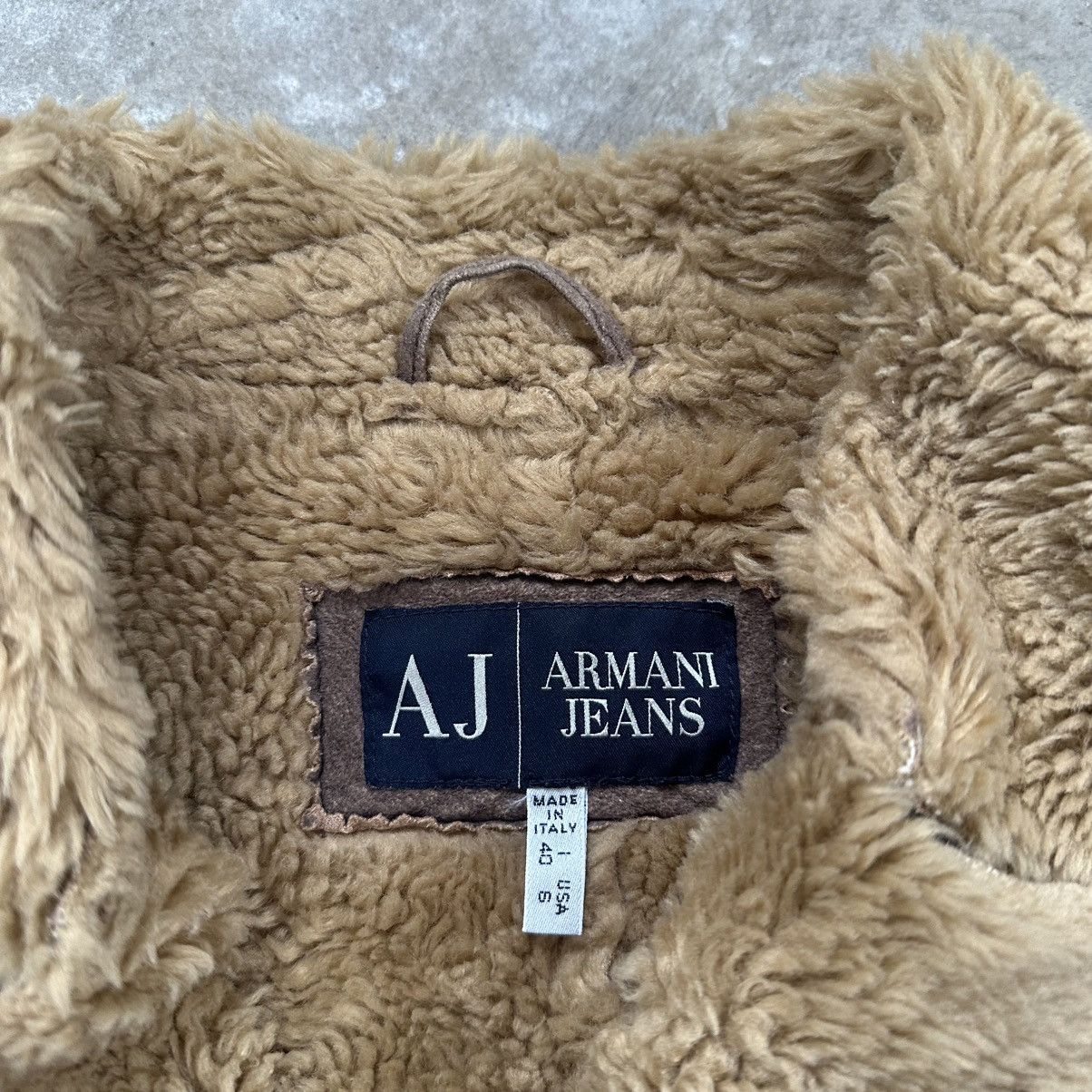 Armani Armani Jeans Suede sheepskin l Fur Faux Jacket Size S / US 4 / IT 40 - 3 Thumbnail