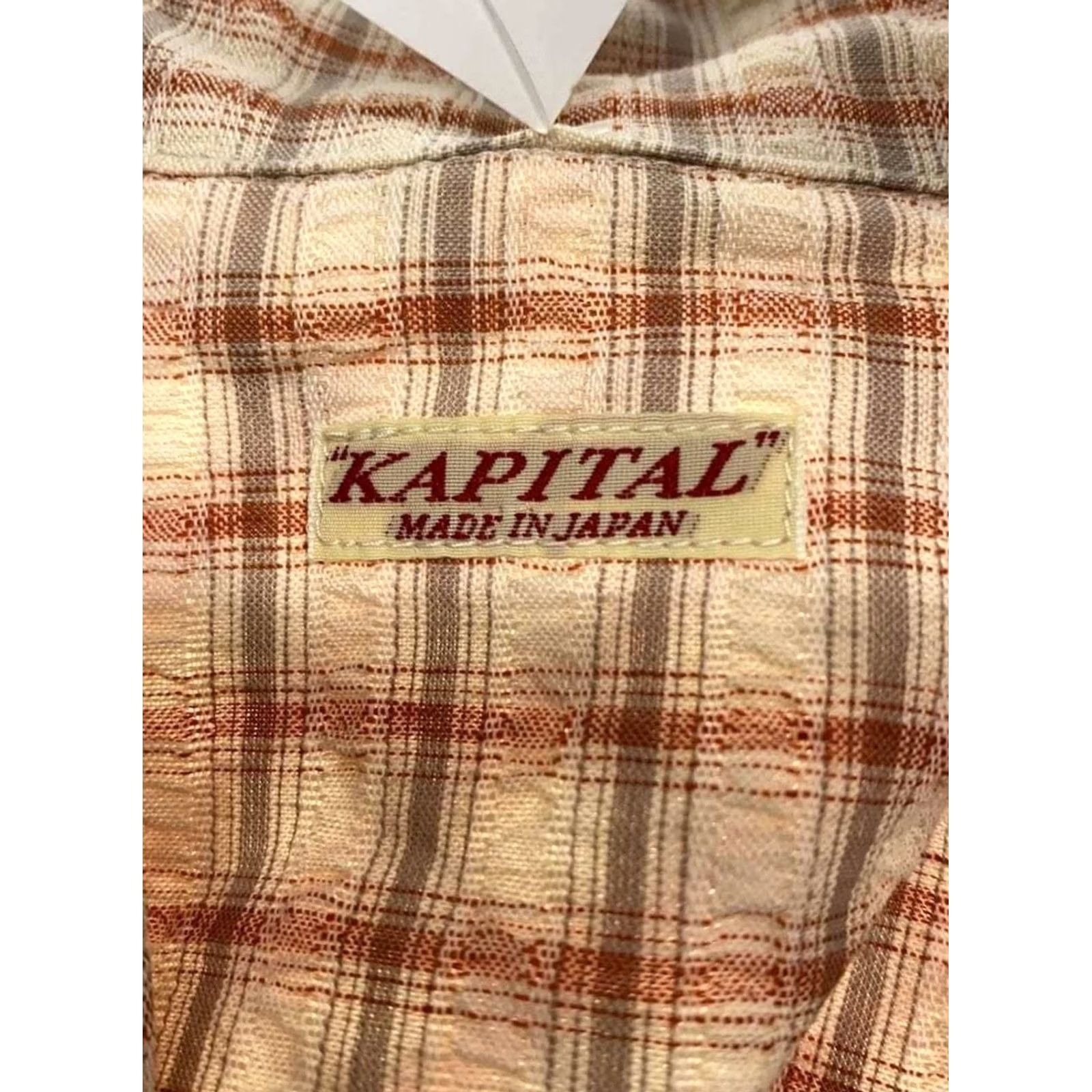 Kapital KAPITAL Men's Western Shirt Orange Short Sleeve Cotton Linen Size L Button-Up Casual Size US L / EU 52-54 / 3 - 5 Thumbnail