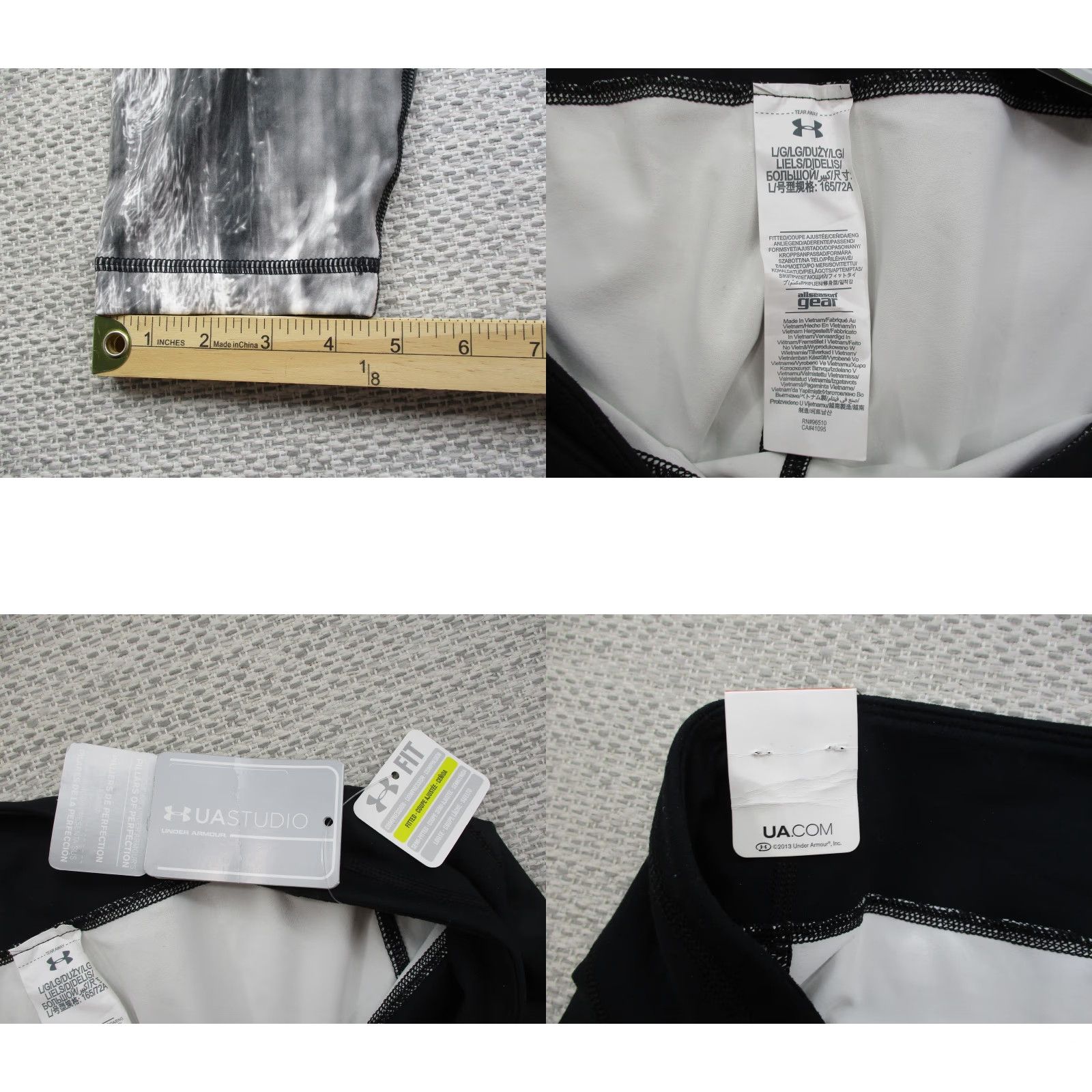 Under Armour Under Armour Leggings Womens Large Black UA Studio Fitted Allseason Gear Pants Athleti Size 36" / US 14 / IT 50 - 8 Thumbnail