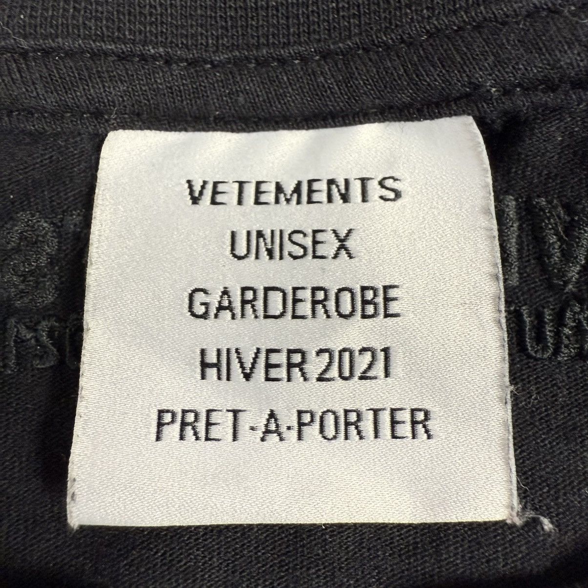 Vetements Vetements Logo Front Back ‘Black’ T-Shirt Size US XL / EU 56 / 4 - 3 Thumbnail
