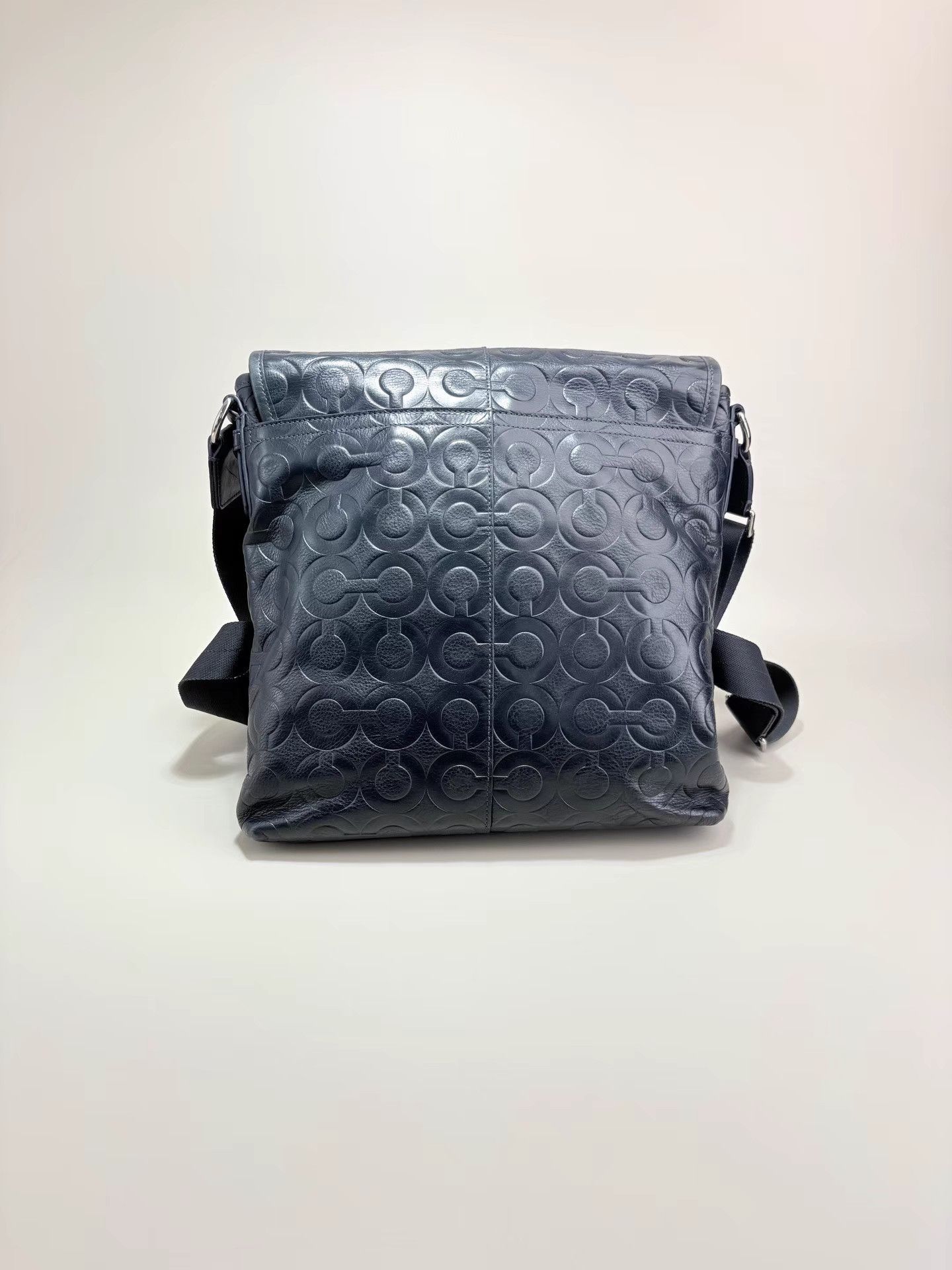 Coach COACH Black Full Leather Messenger Bag Crossbody Bag Size ONE SIZE - 2 Thumbnail