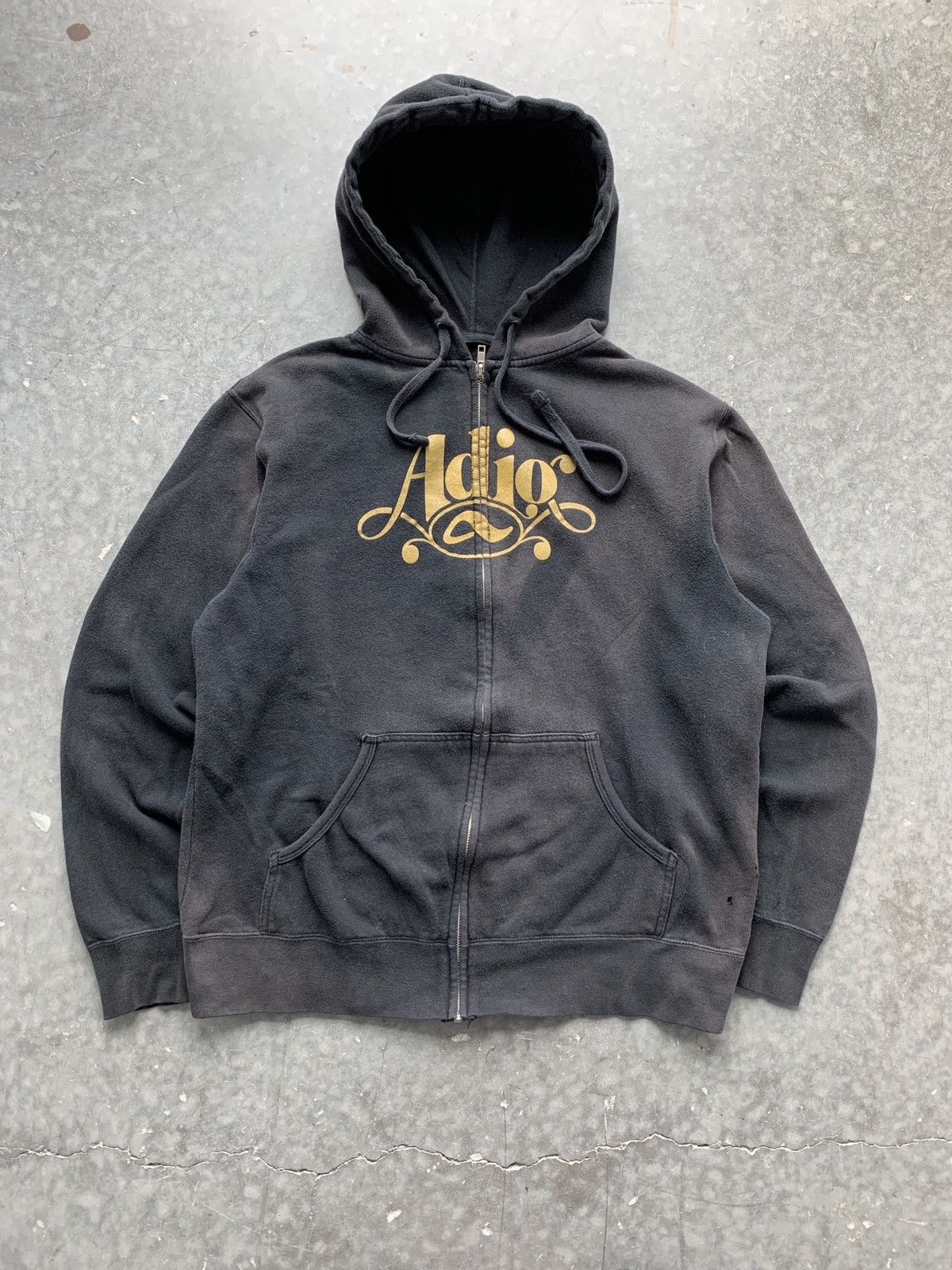 Thrasher Crazy Vintage Y2K Adio Zip Up Hoodie Faded Skater Boxy Size US M / EU 48-50 / 2 - 1 Thumbnail