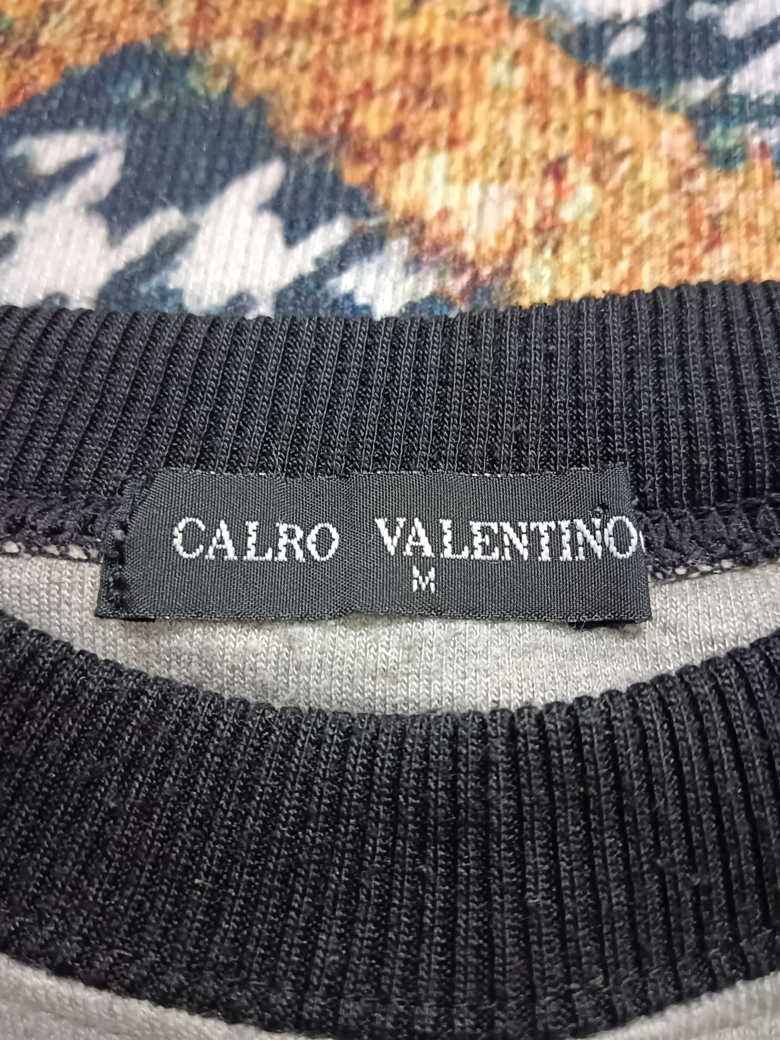 Valentino × Vintage Vintage Carlo Valentino Big Logo Sweatshirt Size US M / EU 48-50 / 2 - 6 Thumbnail