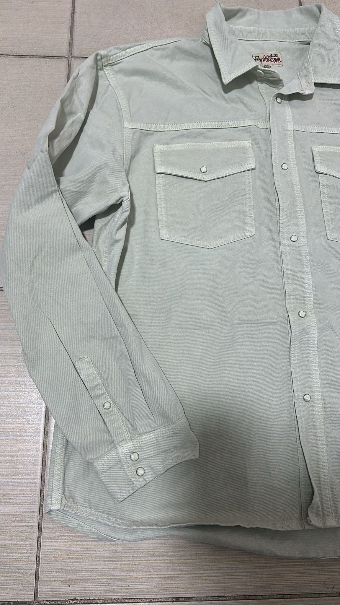 Stussy Stussy FW22 Western Denim Shirt Denim Cream XXLarge Size US XXL / EU 58 / 5 - 3 Thumbnail