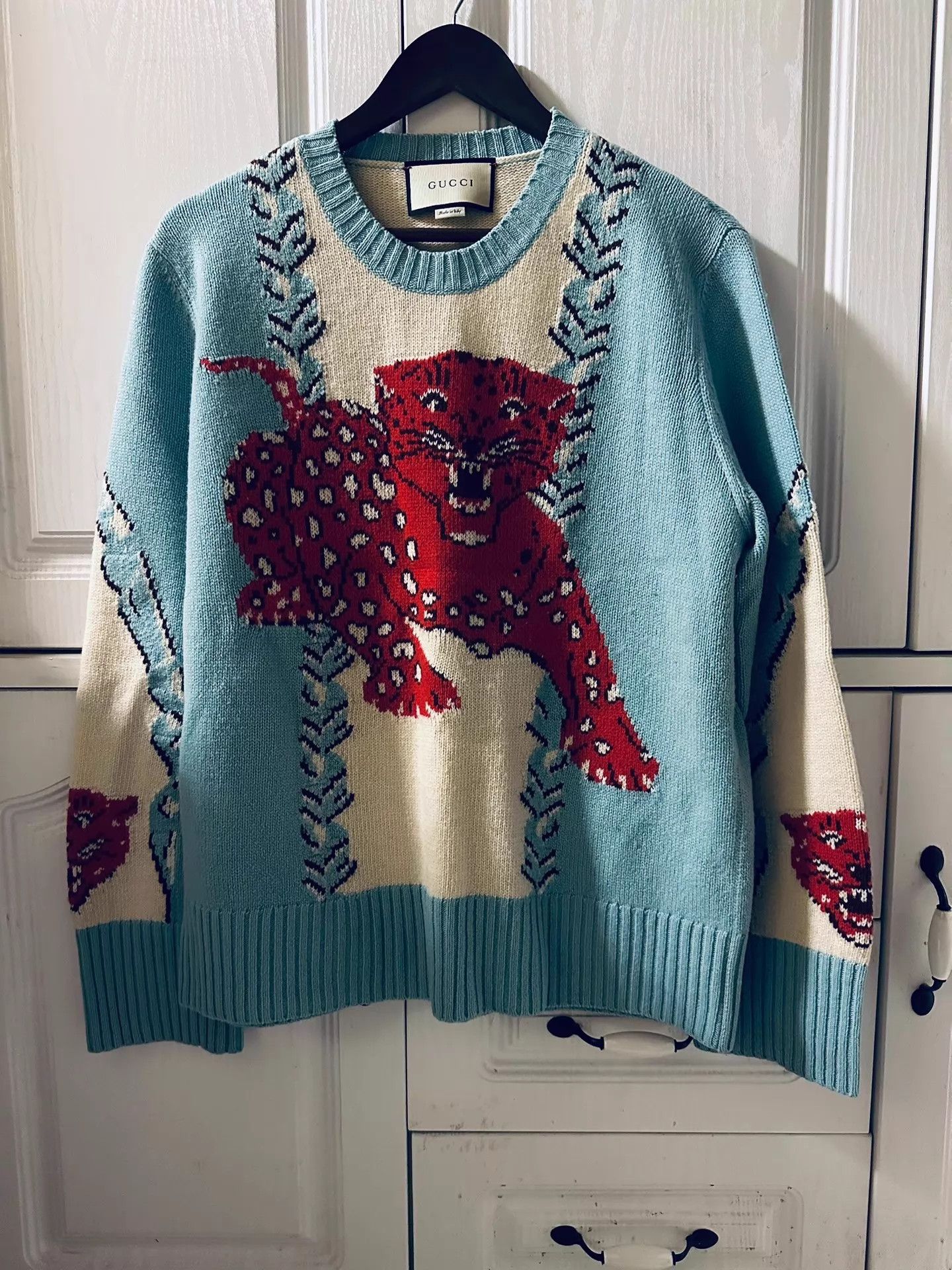 Gucci GUCCI Main Line Celebrity 100% Wool Runway Knit Sweater L Size US L / EU 52-54 / 3 - 1 Thumbnail