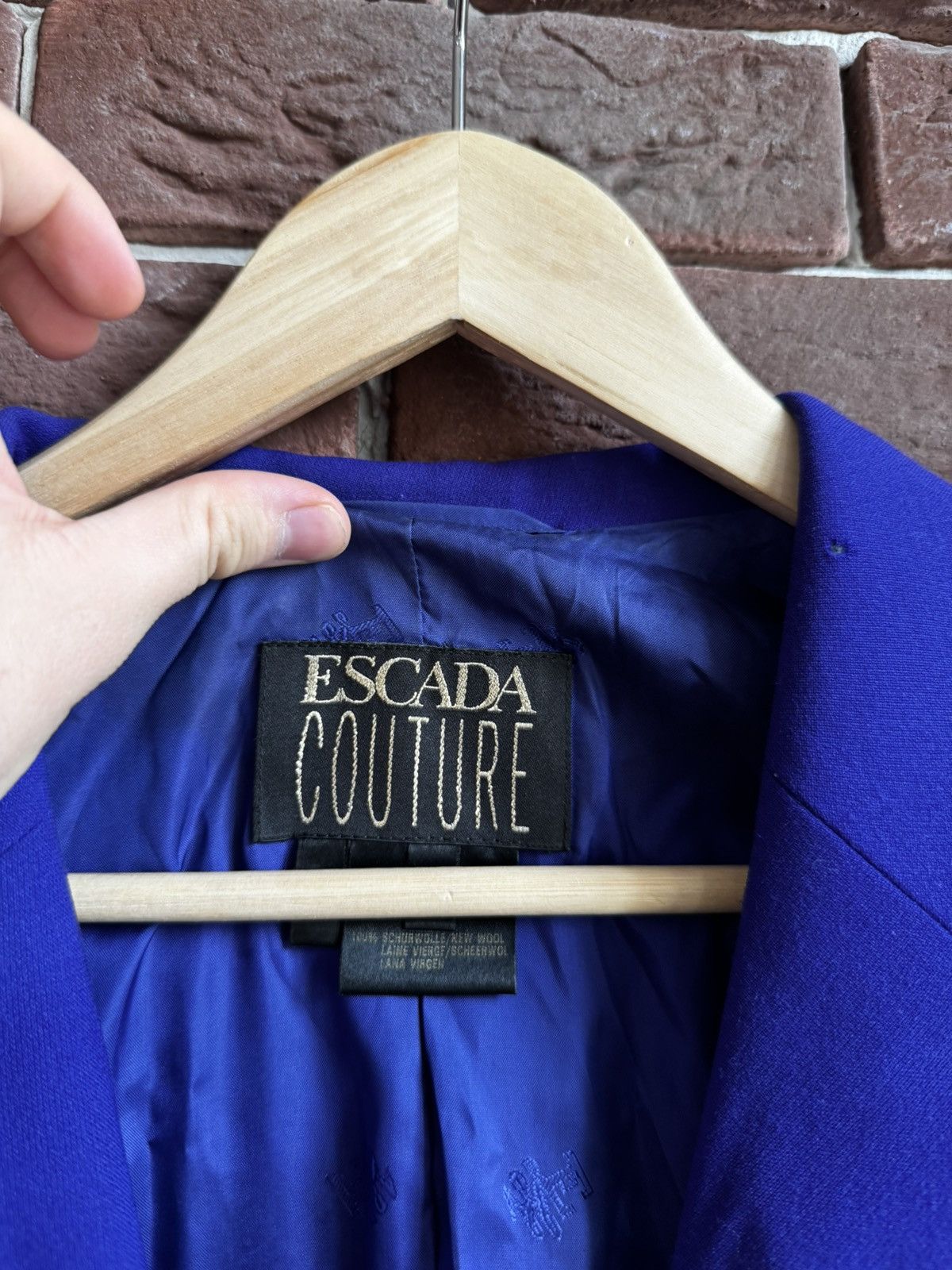 Escada 80s Escada Couture Blue Star Coat Blazer Jacket 38 Size XS / US 0-2 / IT 36-38 - 9 Thumbnail