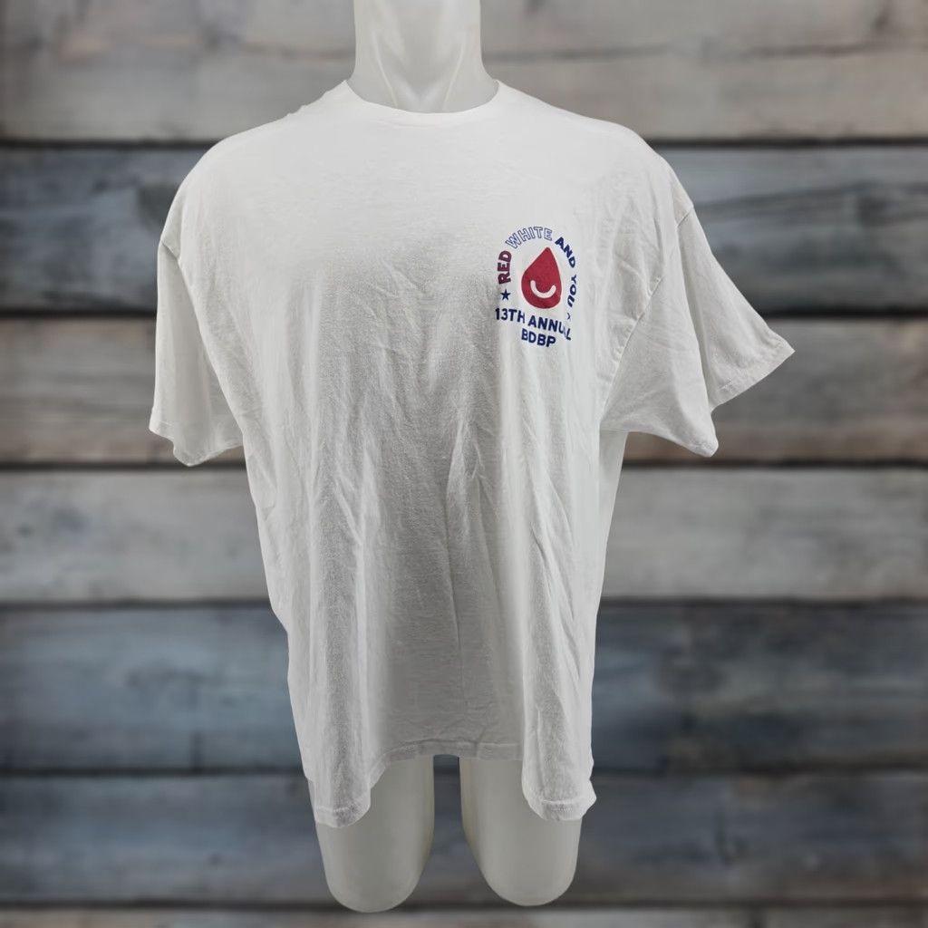 Gildan Lifesouth Blood Donor Uncle Sam Wants You Graphic T Shirt 2XL White Mens Gildan Short Sleeve Crew Neck Graphic Tee Size US XXL / EU 58 / 5 - 1 Thumbnail