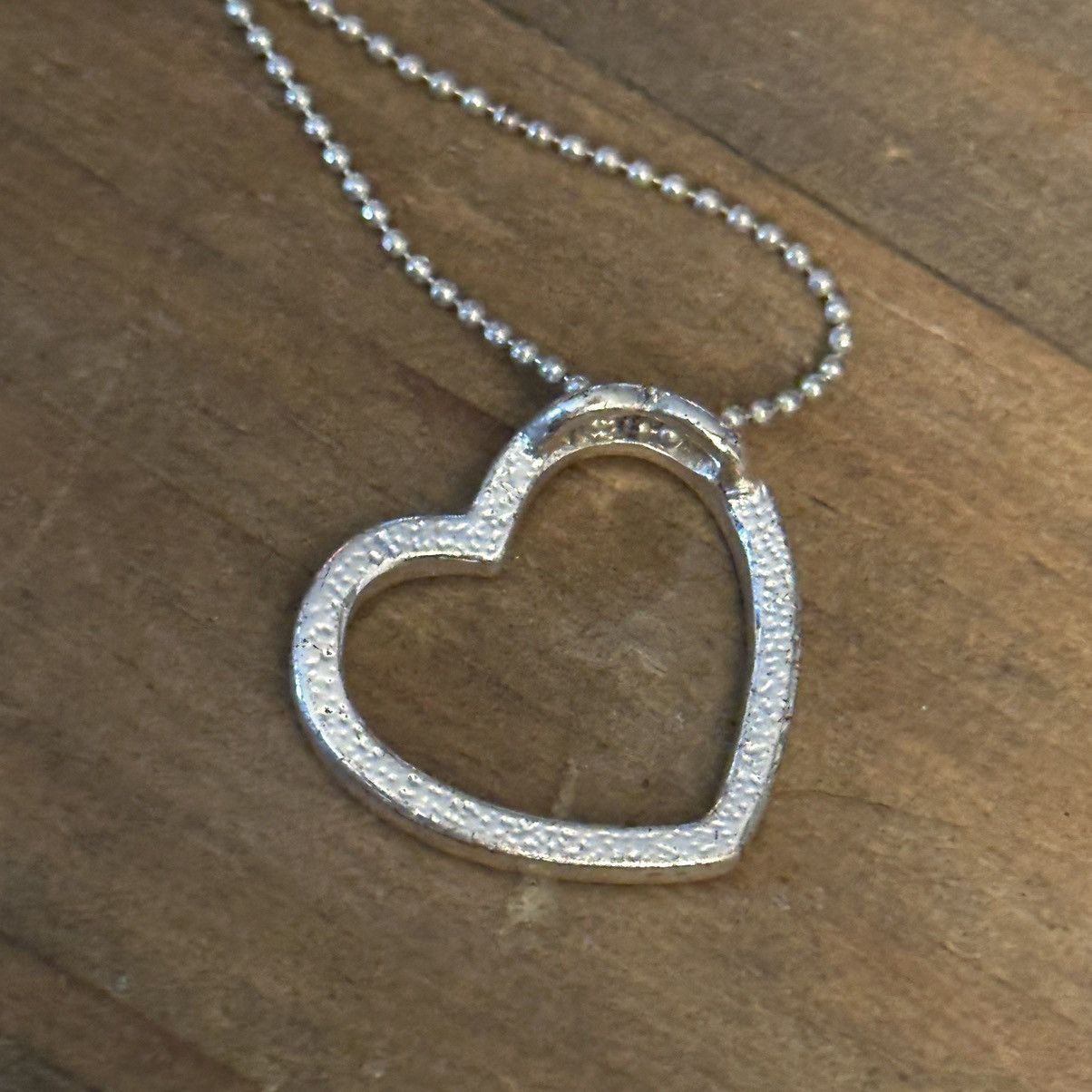 Other Silver tone paved outlined heart sliding pendant necklace Size ONE SIZE - 4 Thumbnail