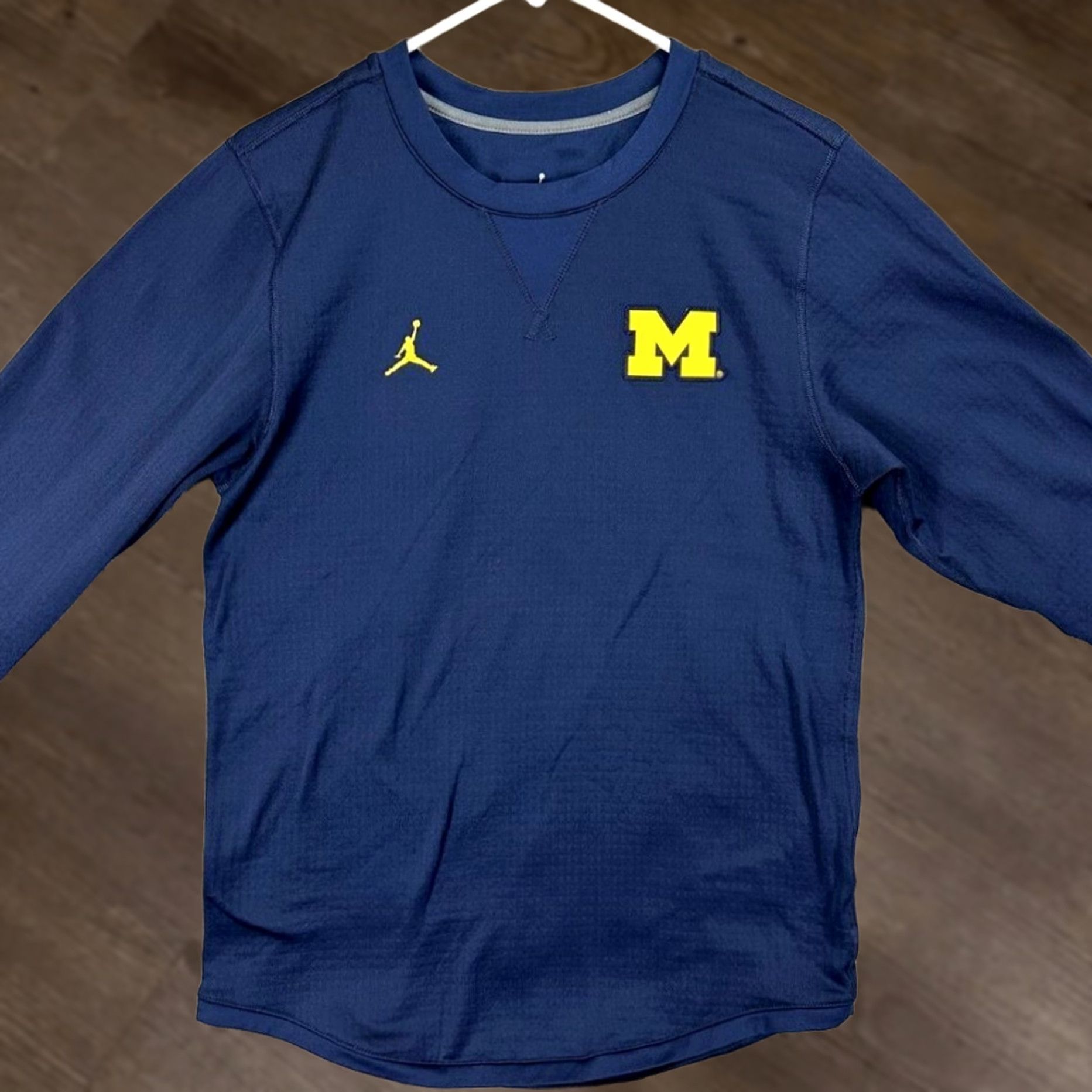 Nike Nike Michigan Wolverines Sweatshirt Pullover Mens Small Blue Lined Fleece Knit Logo 90s Preppy Mens Size US S / EU 44-46 / 1 - 1 Thumbnail