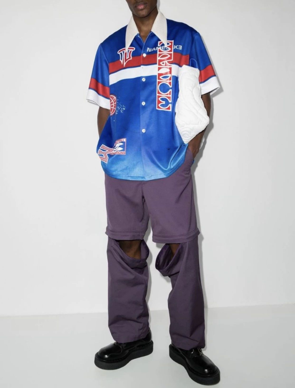 NAMESAKE Namesake Mino colorblock polo shirt M red/blue Size US M / EU 48-50 / 2 - 2 Thumbnail