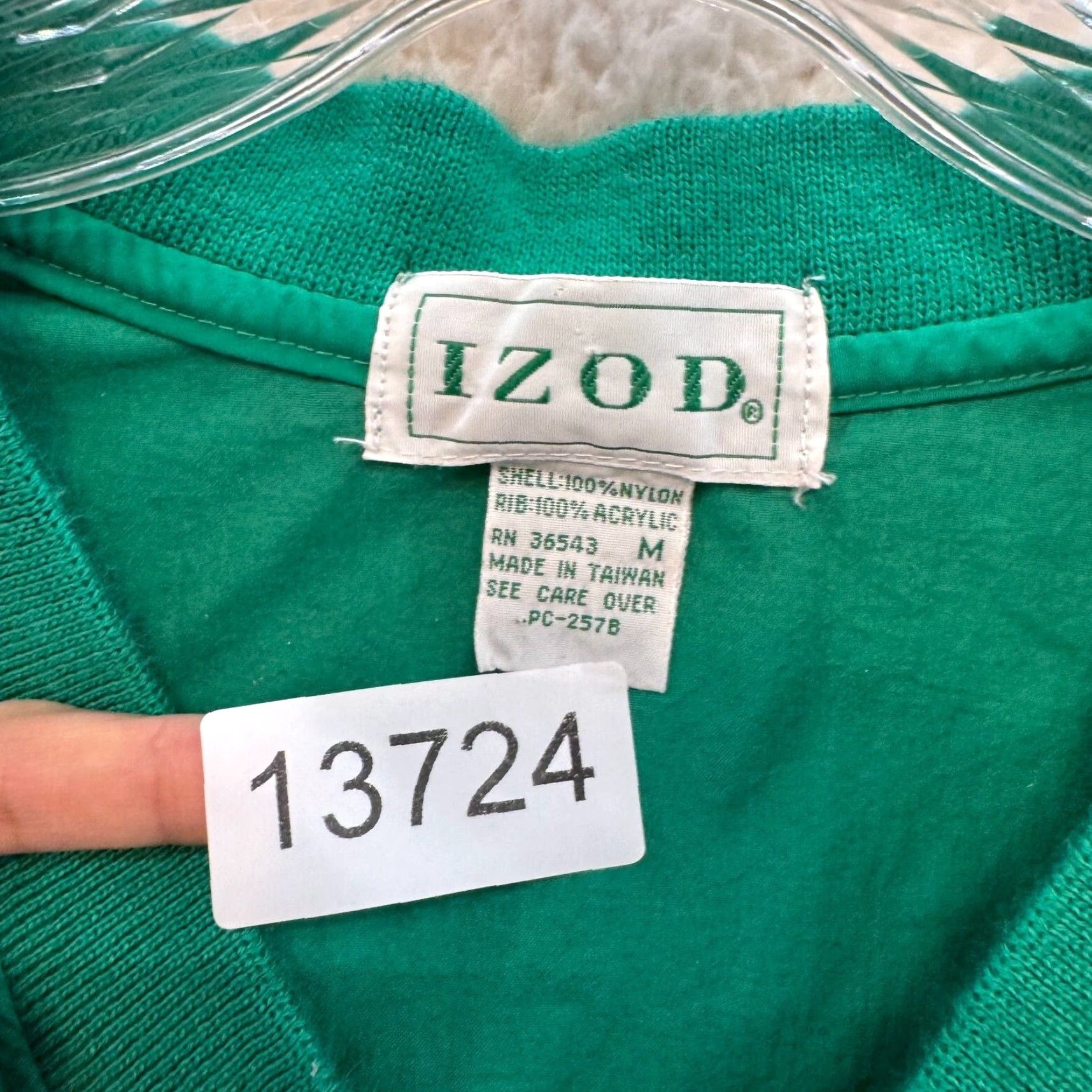 Izod VINTAGE IZOD Sweatshirt Sweater Green Medium Mens 90s Windbreaker Tennis Golf Mens Size US M / EU 48-50 / 2 - 7 Thumbnail