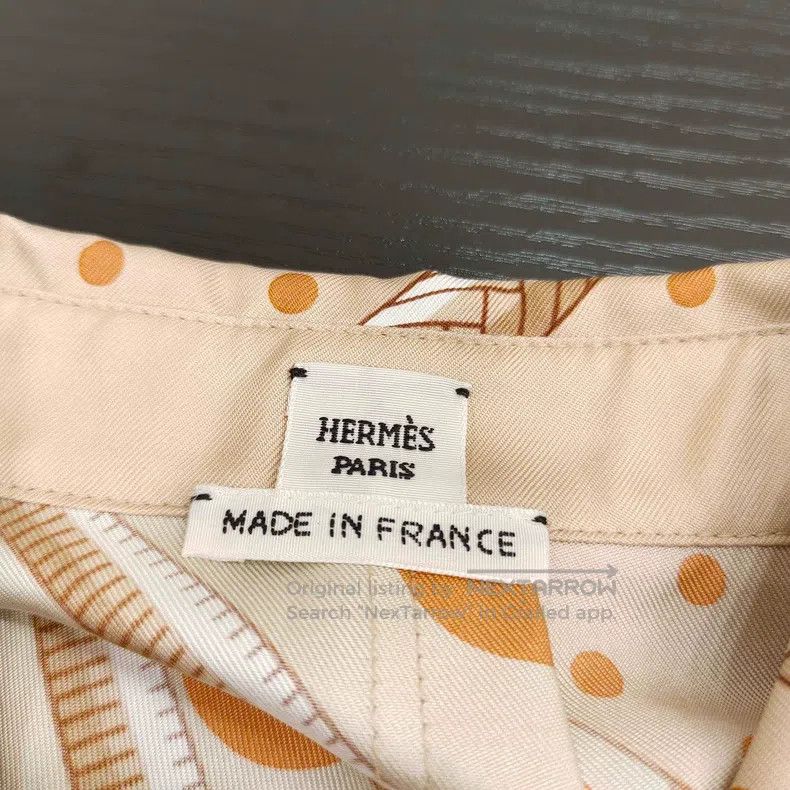 Hermes Hermes Lock Chain Polka Dot Silk Shirt Size XS / US 0-2 / IT 36-38 - 4 Thumbnail