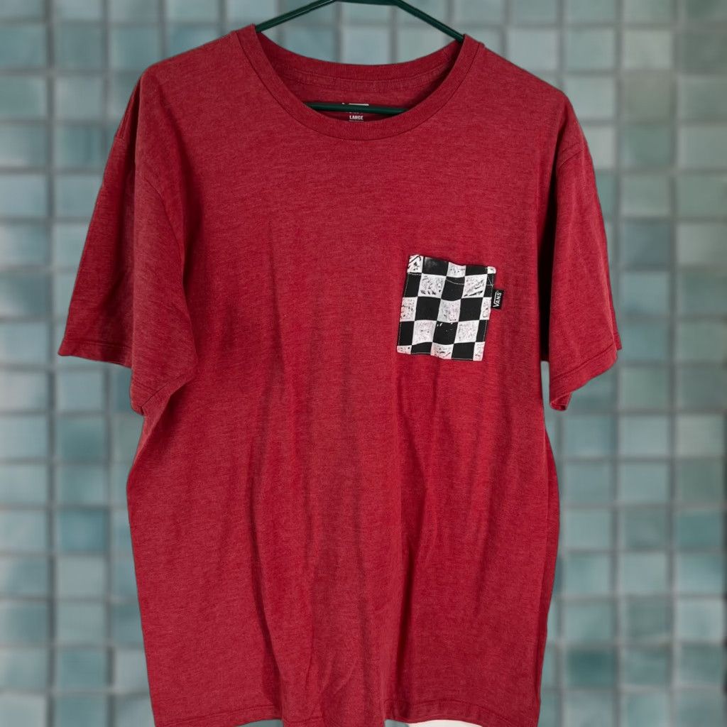 Vans Vans Mens Crew Neck Short Sleeves Pullover Red T Shirt Size L Size US L / EU 52-54 / 3 - 1 Thumbnail