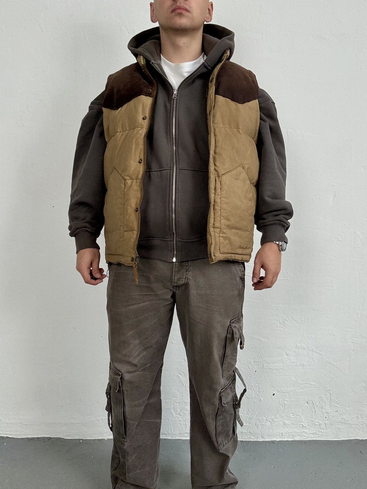 Eddie Bauer × Vintage Eddie Bauer Goose down Wax Vest Size US M / EU 48-50 / 2 - 2 Thumbnail