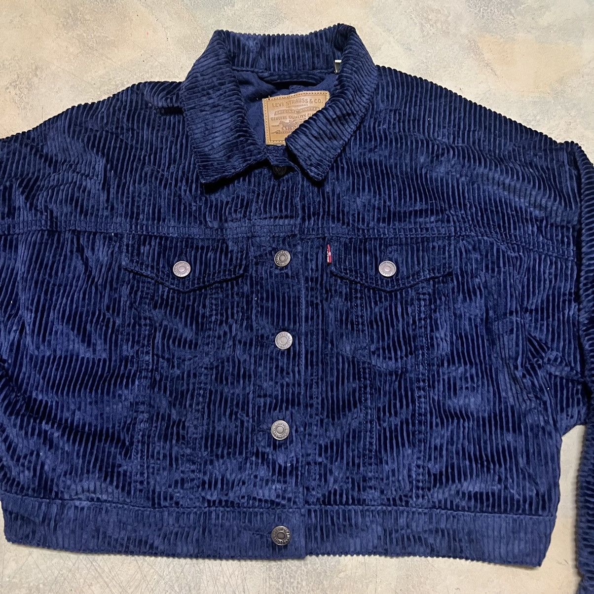 Levi's Levis Big E Corduroy Crop Top Jacket Size S / US 4 / IT 40 - 3 Thumbnail