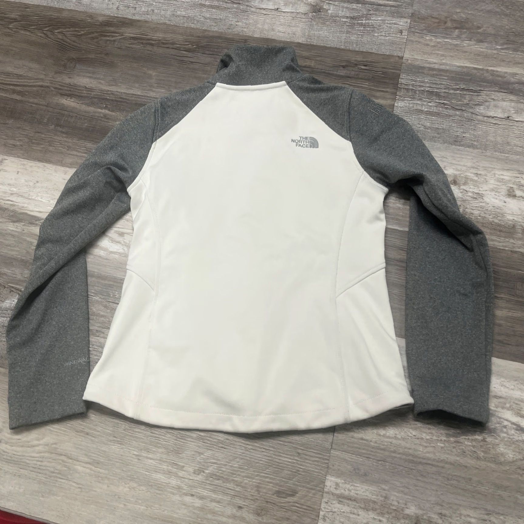 The North Face VINTAGE The North Face White Gray Womens S Full Zip Windwall Fleece Jacket Size S / US 4 / IT 40 - 3 Thumbnail