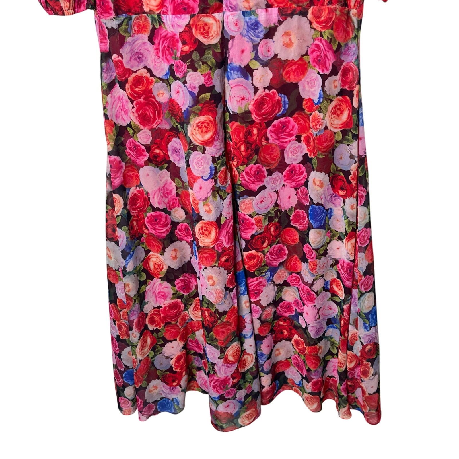 Other Ieena Duggal 55626 Floral Print Chiffon Dress Rose pink 16 Size XXL / US 16-18 / IT 52-54 - 9 Thumbnail