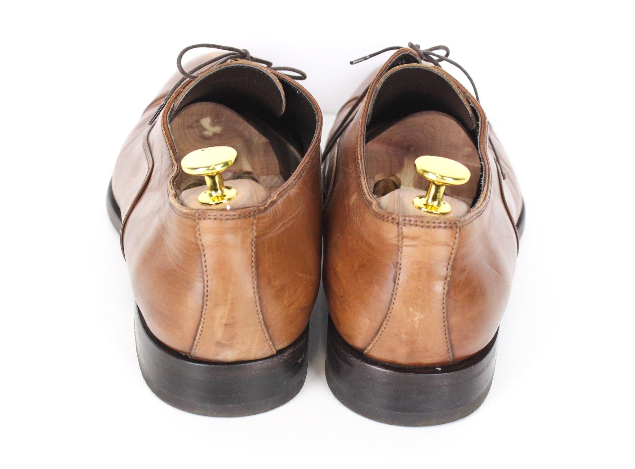 Suitsupply EU44.5 Mid Brown Leather Laced Low-Top 72821 Size US 11.5 / EU 44-45 - 3 Thumbnail