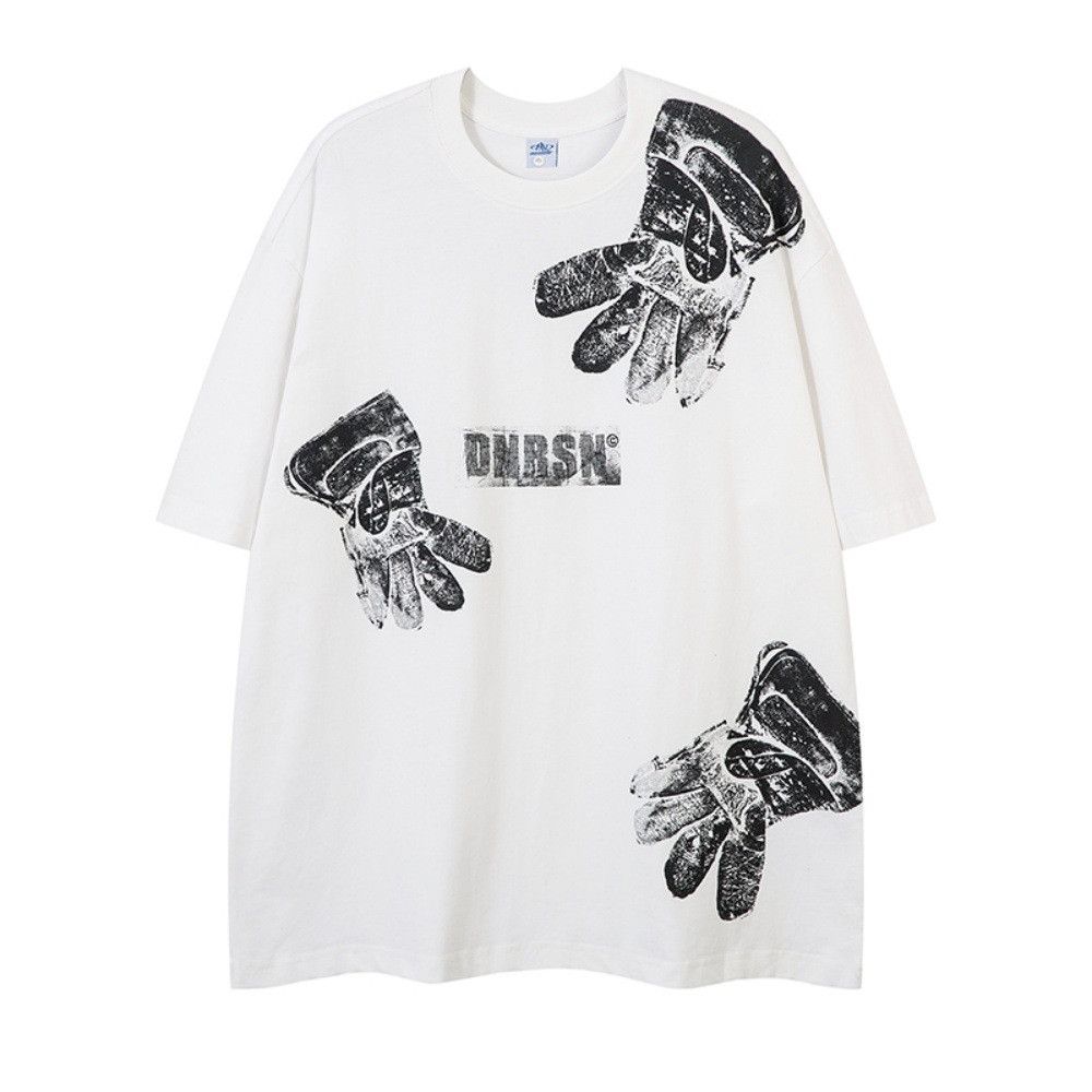 Japanese Brand × Vintage Fun gloves print hip-hop trendy loose short-sleeved T-shirt Size US M / EU 48-50 / 2 - 1 Thumbnail