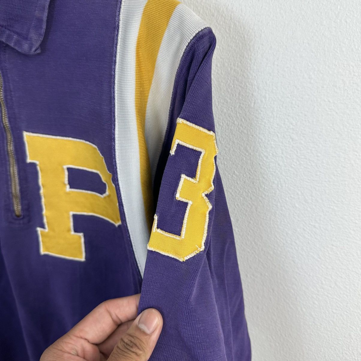 Vintage Vintage 1960s Sweatshirt M Purple 1/4 Zip Size US M / EU 48-50 / 2 - 4 Thumbnail