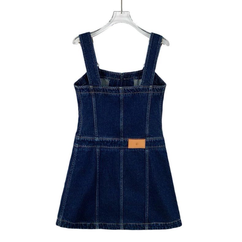 Louis Vuitton Louis Vuitton 23 denim dresses with dark blue pockets and Size XXS / US 00 / IT 34 - 2 Thumbnail