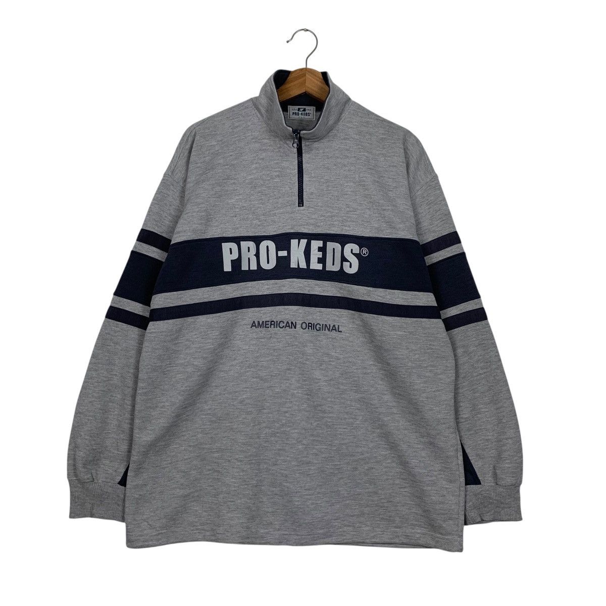 Pro-Keds 90’s PRO-KEDS Big Logo Half Zip Sweater Jumper #3579-C164 Size US L / EU 52-54 / 3 - 1 Thumbnail