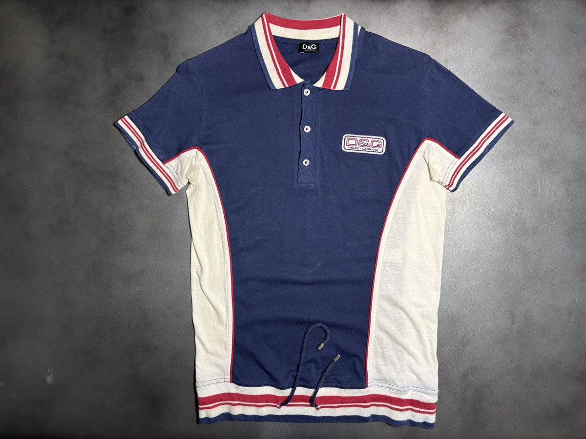 Dolce & Gabbana 2000s Dolce & Gabbana Polo Shirt Drawstring Crop Tennis Y2K Size M / US 6-8 / IT 42-44 - 16 Thumbnail