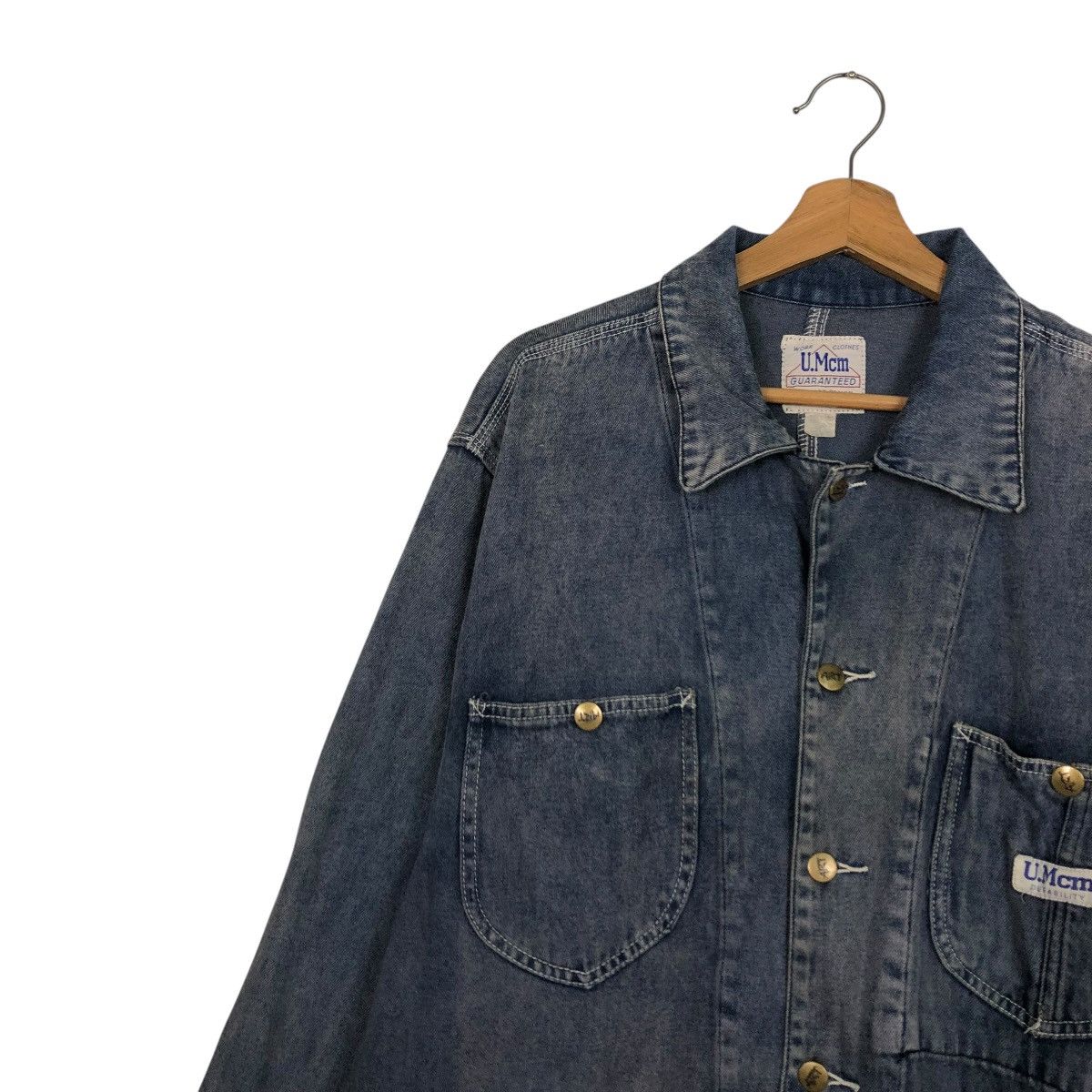 Japanese Brand 🔥VINTAGE CHORE DENIM JACKET U.MCM UNION MADE ISSEY MIYAKE Size US L / EU 52-54 / 3 - 9 Thumbnail