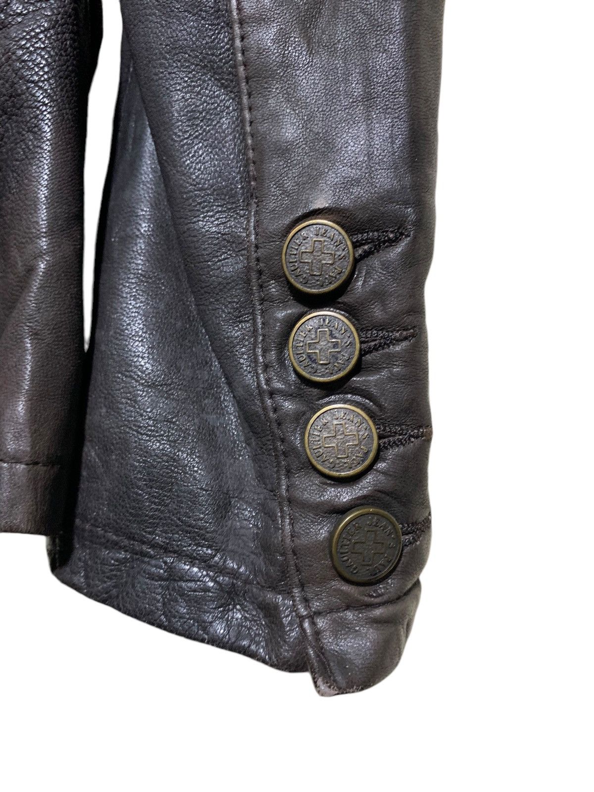 Jean Paul Gaultier 🔥J.P.G LEATHER JACKETS DARK BROWN Size M / US 6-8 / IT 42-44 - 9 Thumbnail